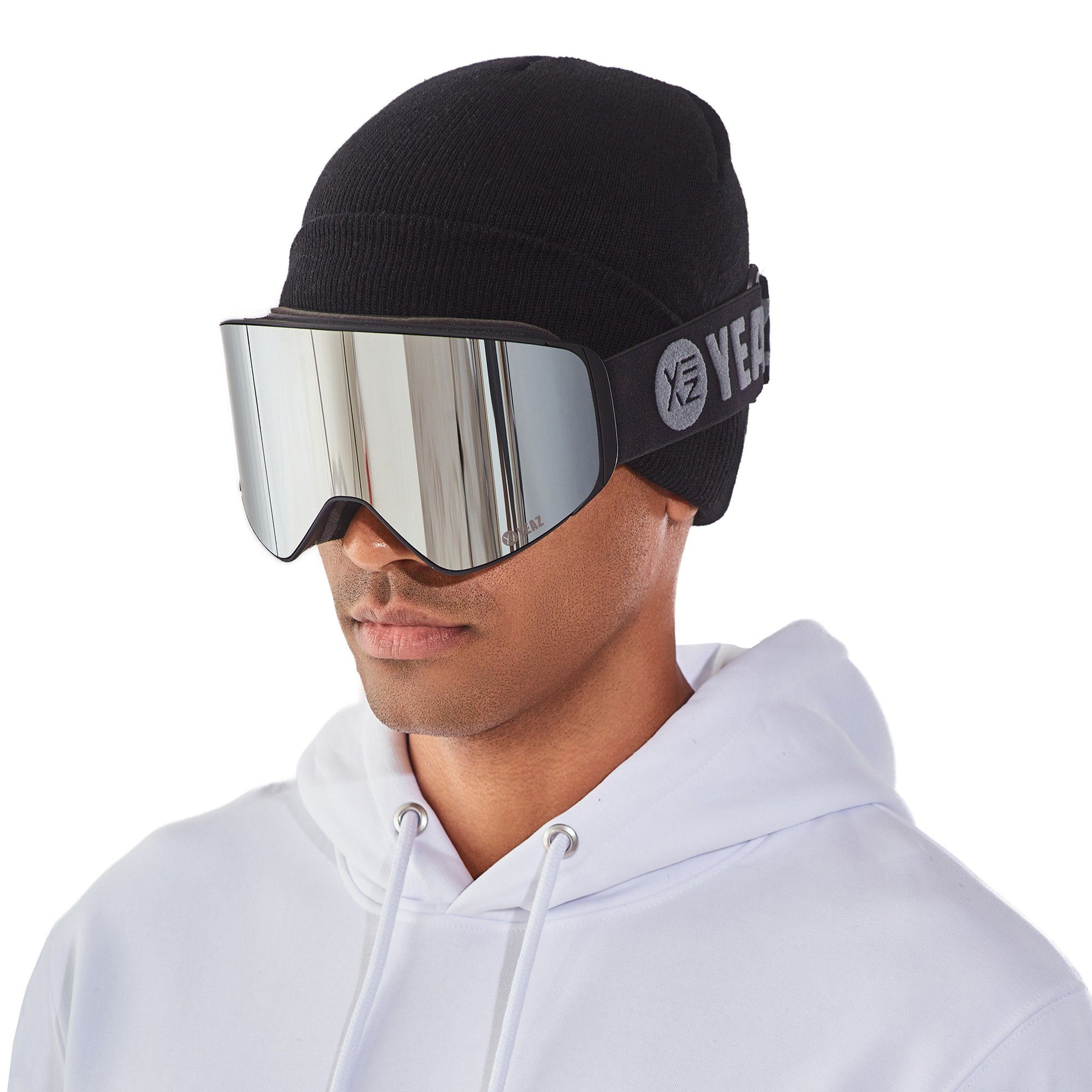 YEAZ für Skibrille APEX, silber/schwarz Gläser, Magnet-Wechsel-System