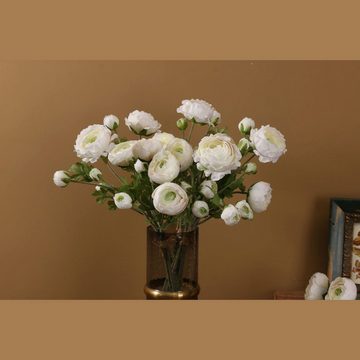 Kunstblumenstrauß Künstliche Künstliche Blumen von Lulian Kunstblumen, AUKUU, Seidenblumen Heimdekorationszubehör für Hochzeiten 3 Stück 9