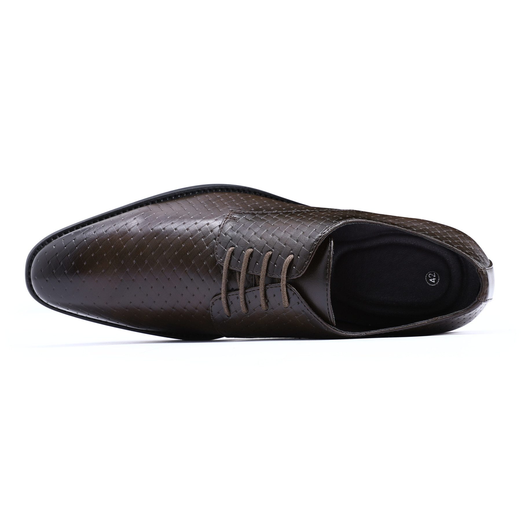 Allthemen Schnürschuh Schnürschuhe Herren geflochtene Lederschnürschuhe Businessschuhe