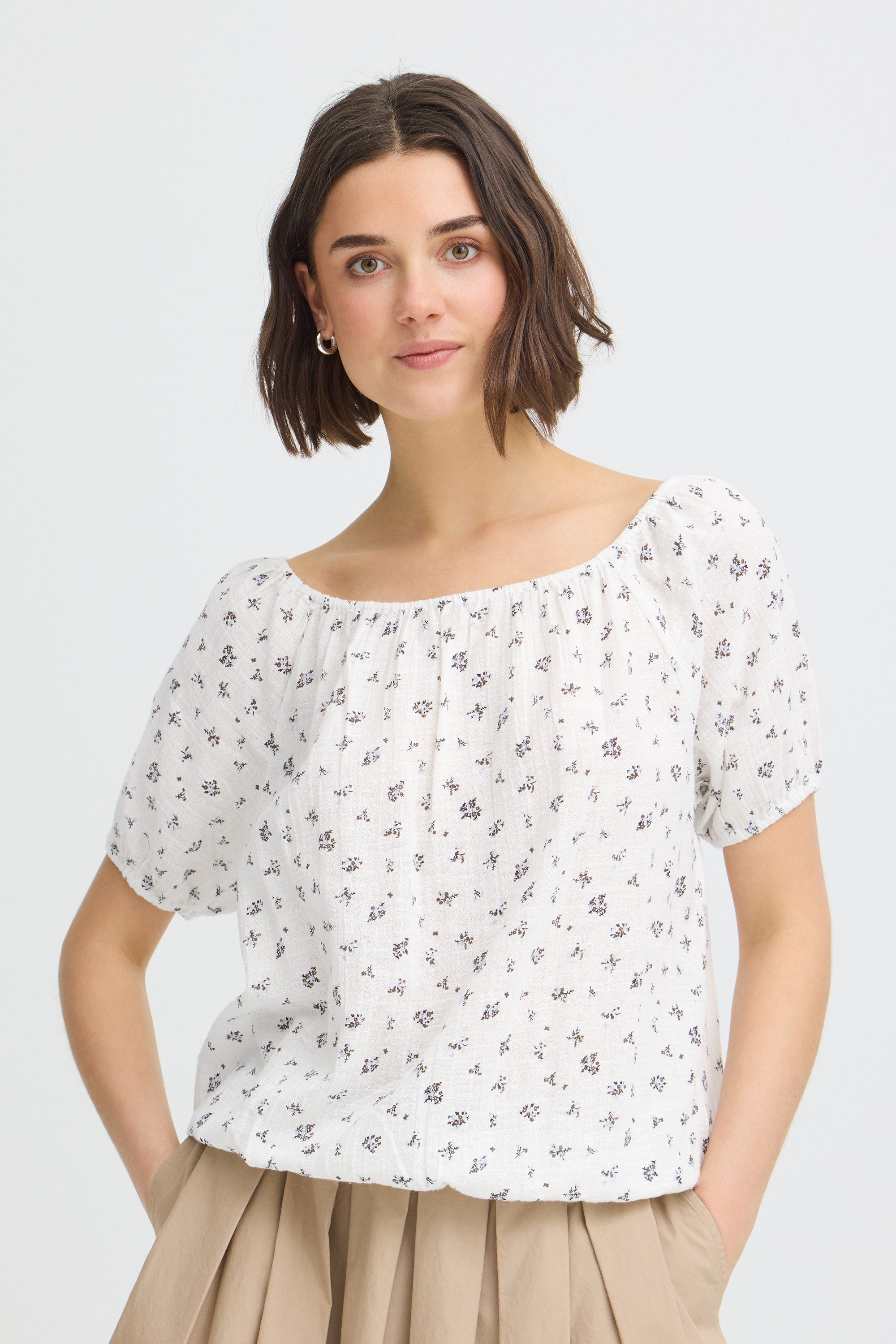 fransa Kurzarmbluse Kurzarm-Bluse FRBOBBI