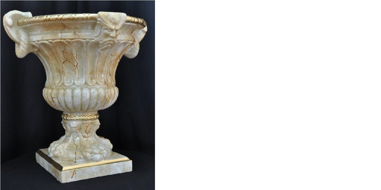 JVmoebel Skulptur XXL Vase Tisch Dekoration Deko Vasen Antik Stil Figur Kelch Rom 69cm