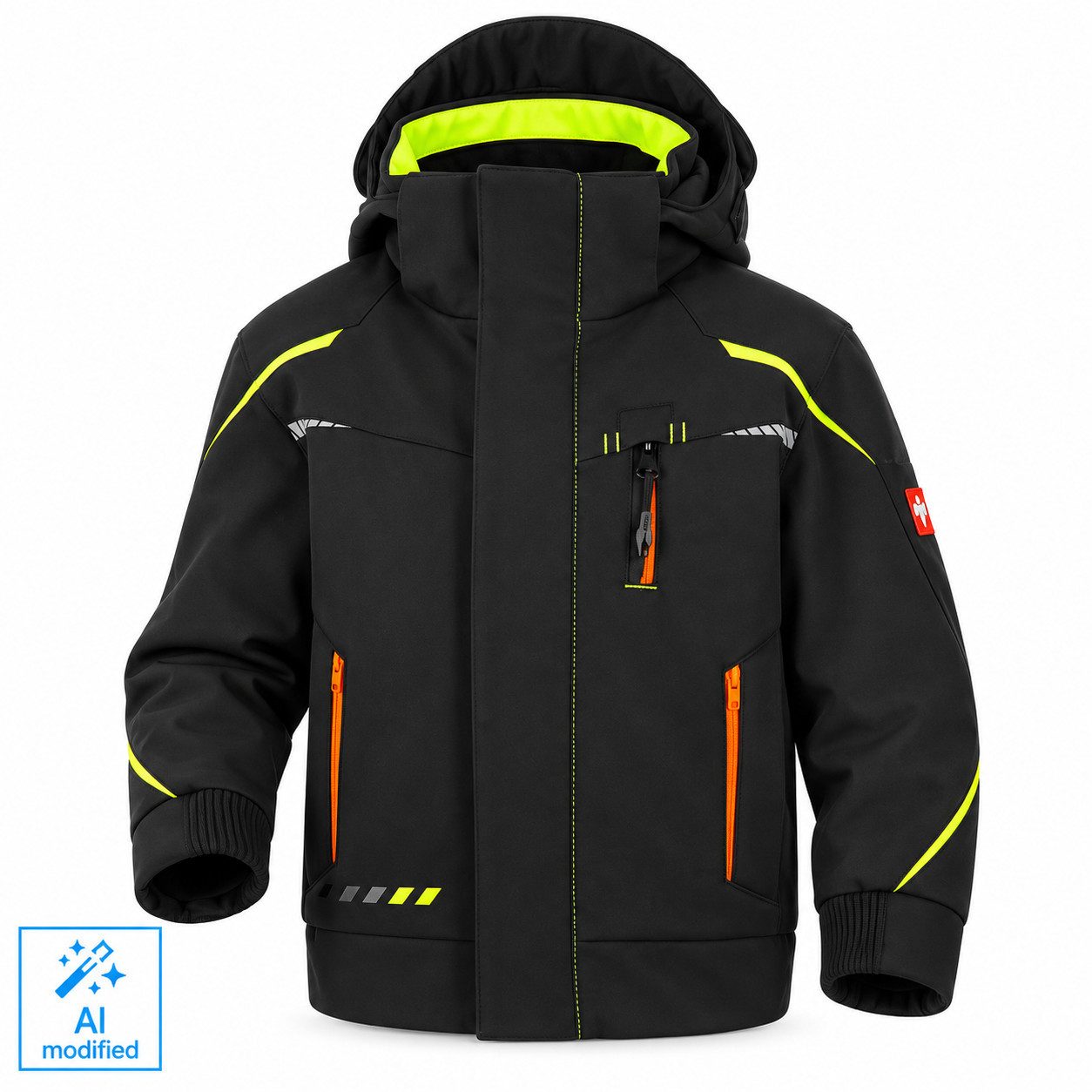 Engelbert Strauss Winterjacke Kinder Winterjacke gefütterte Softshelljacke winddicht wasserabweisend wasserabweisend, winddicht und atmungsaktiv – Bild 2 von 5