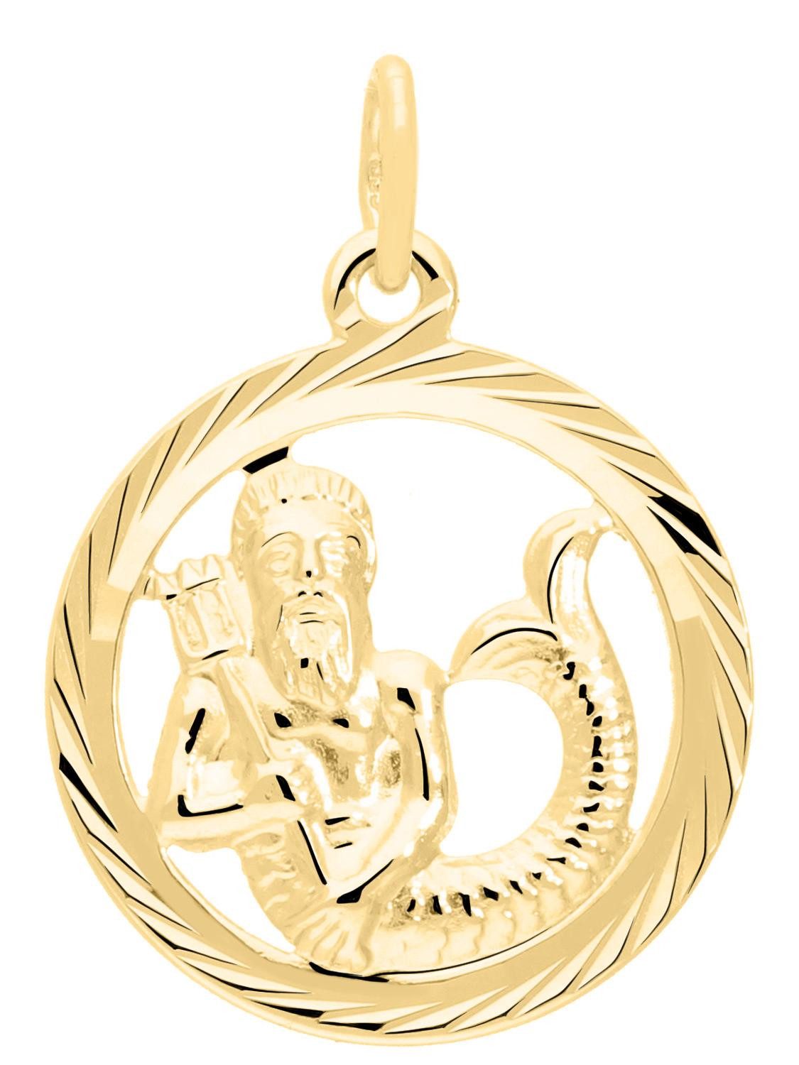 My Gold Sternzeichenanhänger Damen & Herren WASSERMANN Sternzeichen Kettenanhänger Gold 333 - Gavno (Set, 1-tlg., inkl. Schmuckbox), Geschenke