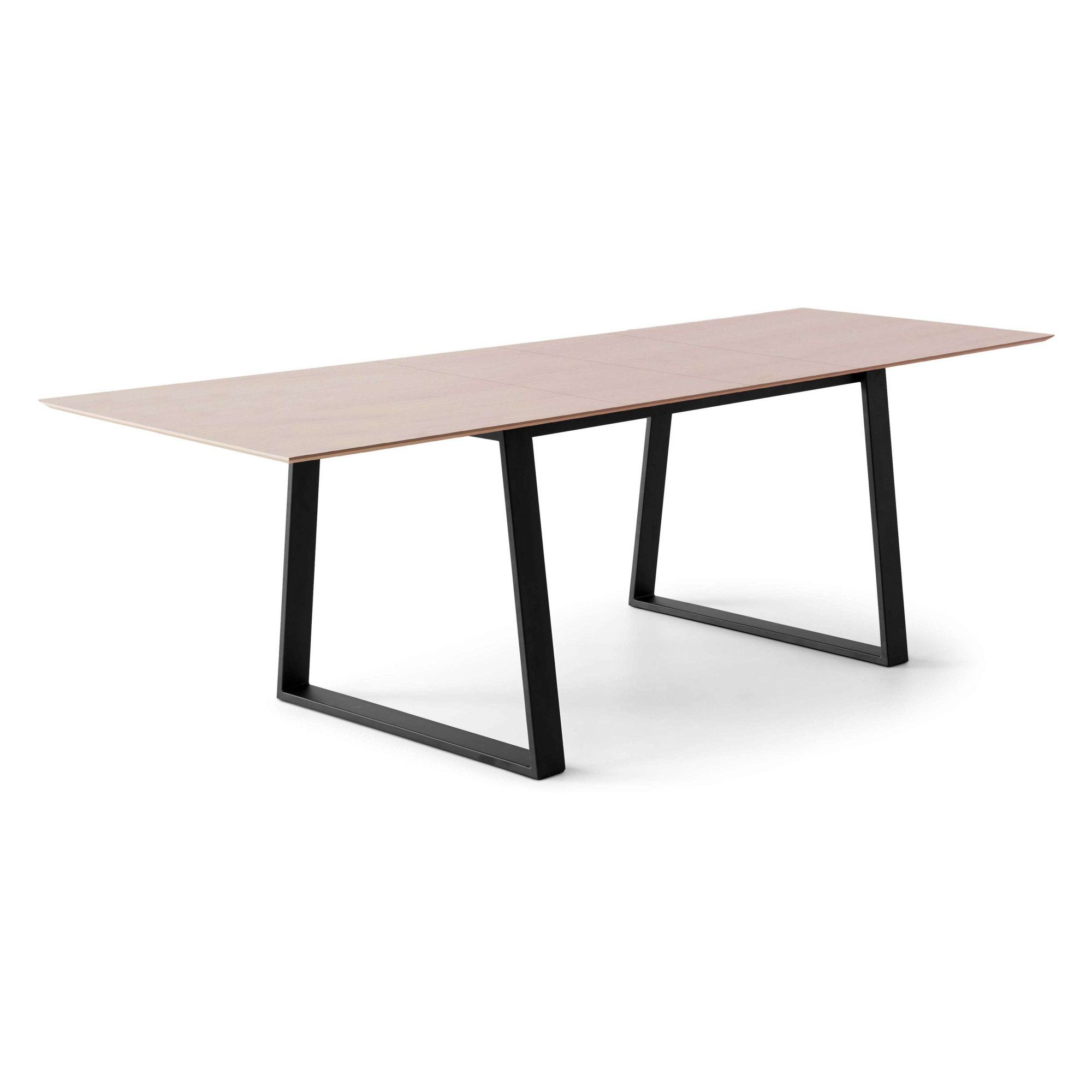 Hammel Furniture Esstisch Meza Designtisch mit Auszugsfunktion und 2 Einlegeplatten, bootsförmige Tischplatte MDF,Trapez gestell, in zwei Breiten