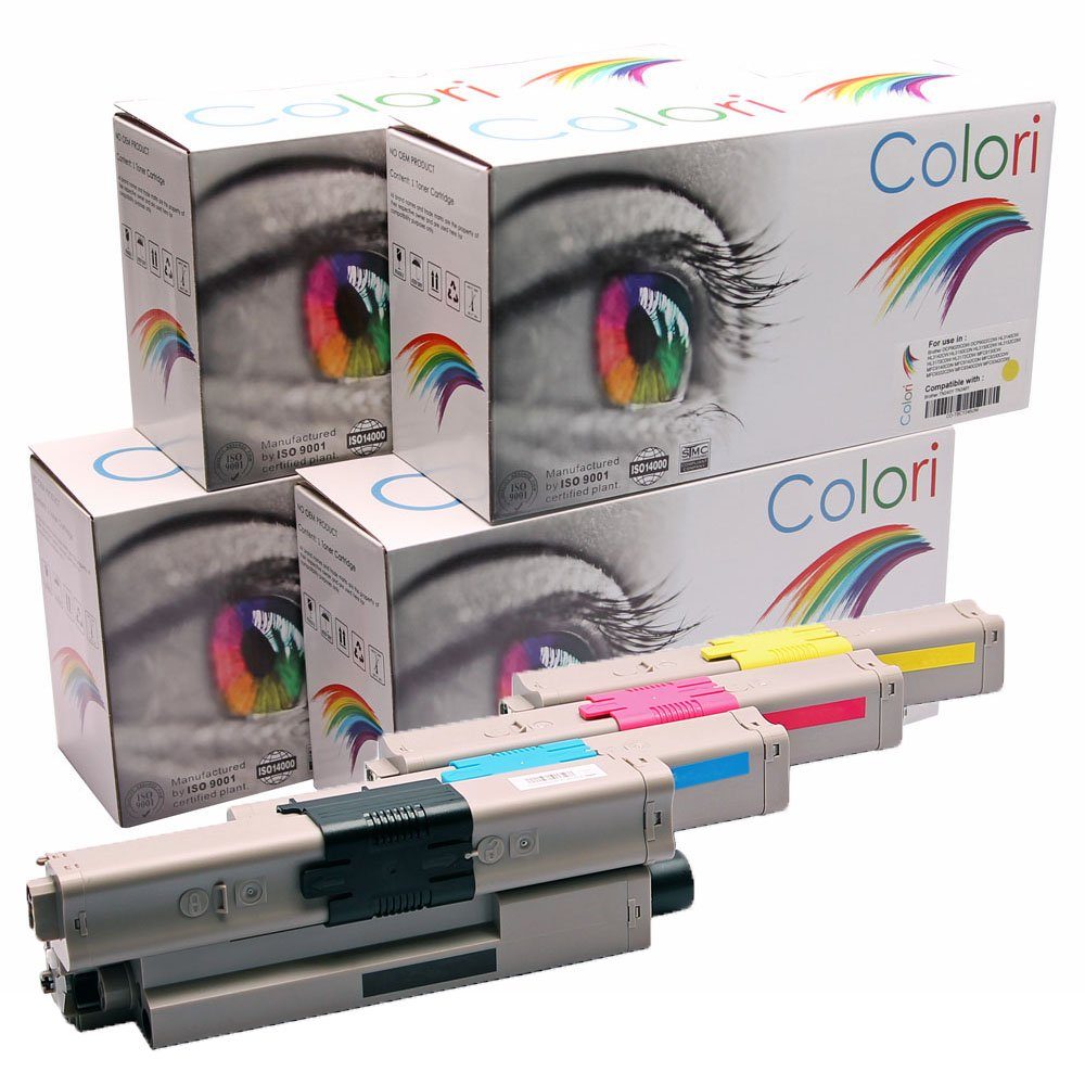 Colori Tonerkartusche, Kompatibles Set 4x Toner für Oki C301 C321 MC332 MC342 C301DN C321DN MC332DN MC342DN MC342DNW von Colori