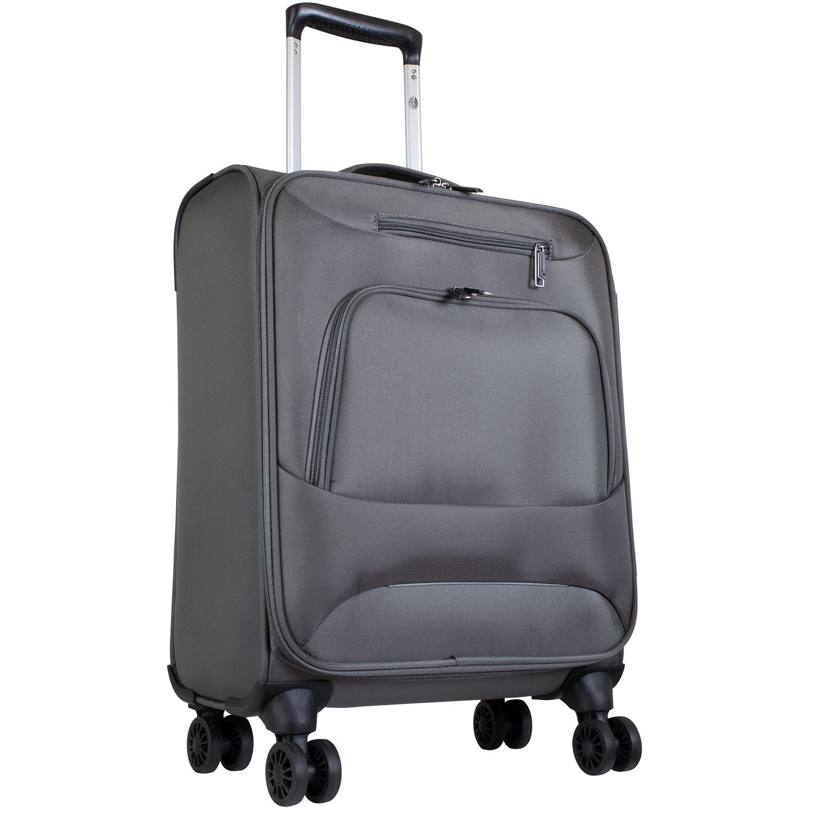 Trendyshop365 Weichgepäck-Trolley Cordoba, 3 Größen, 4 Farben, 4 Rollen, Zwillingsrollen, Zahlenschloss, Dehnfalte