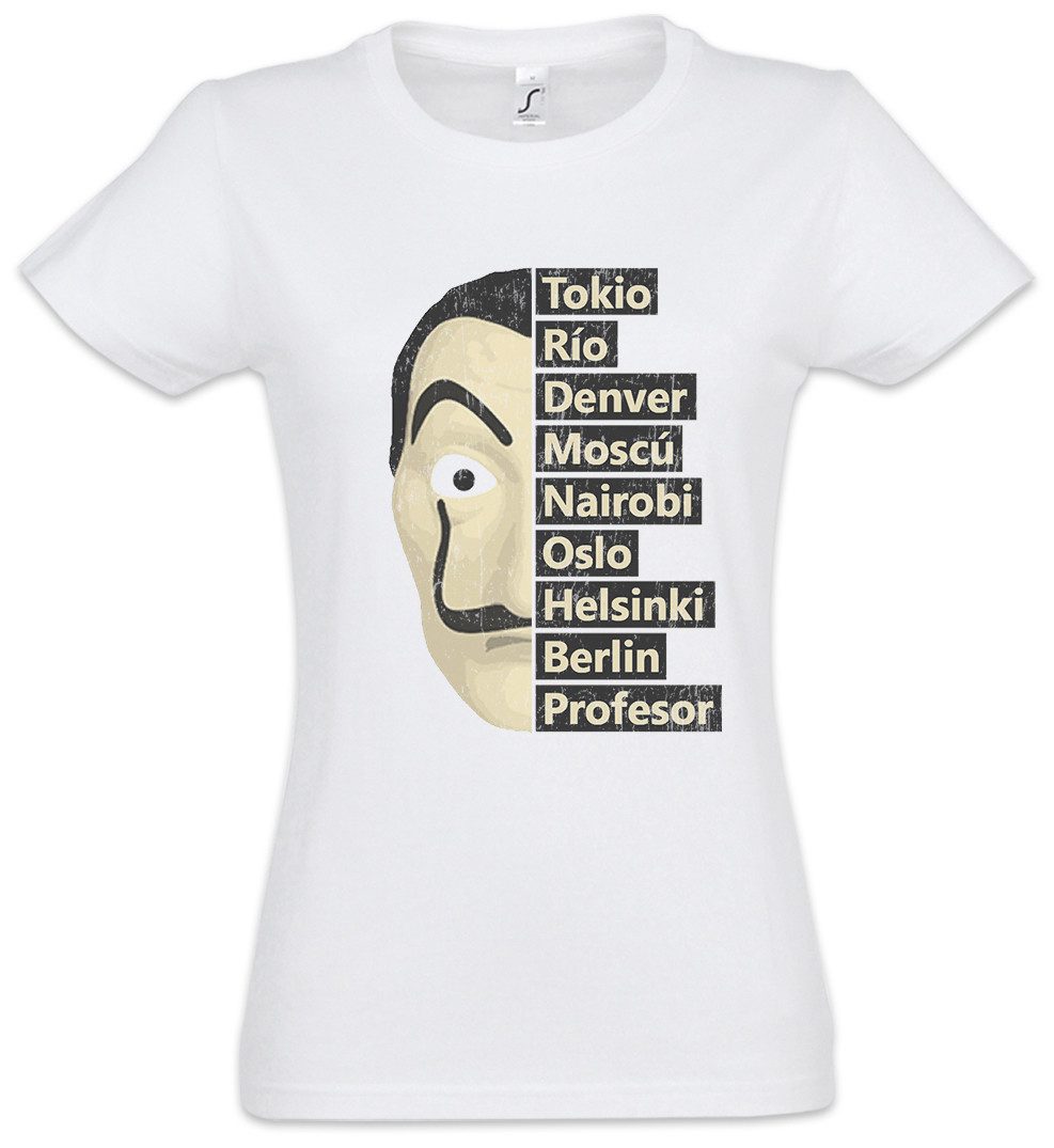 Print-Shirt The Names Damen T-Shirt Bank Money Cash Überfall Professor Casa Heist