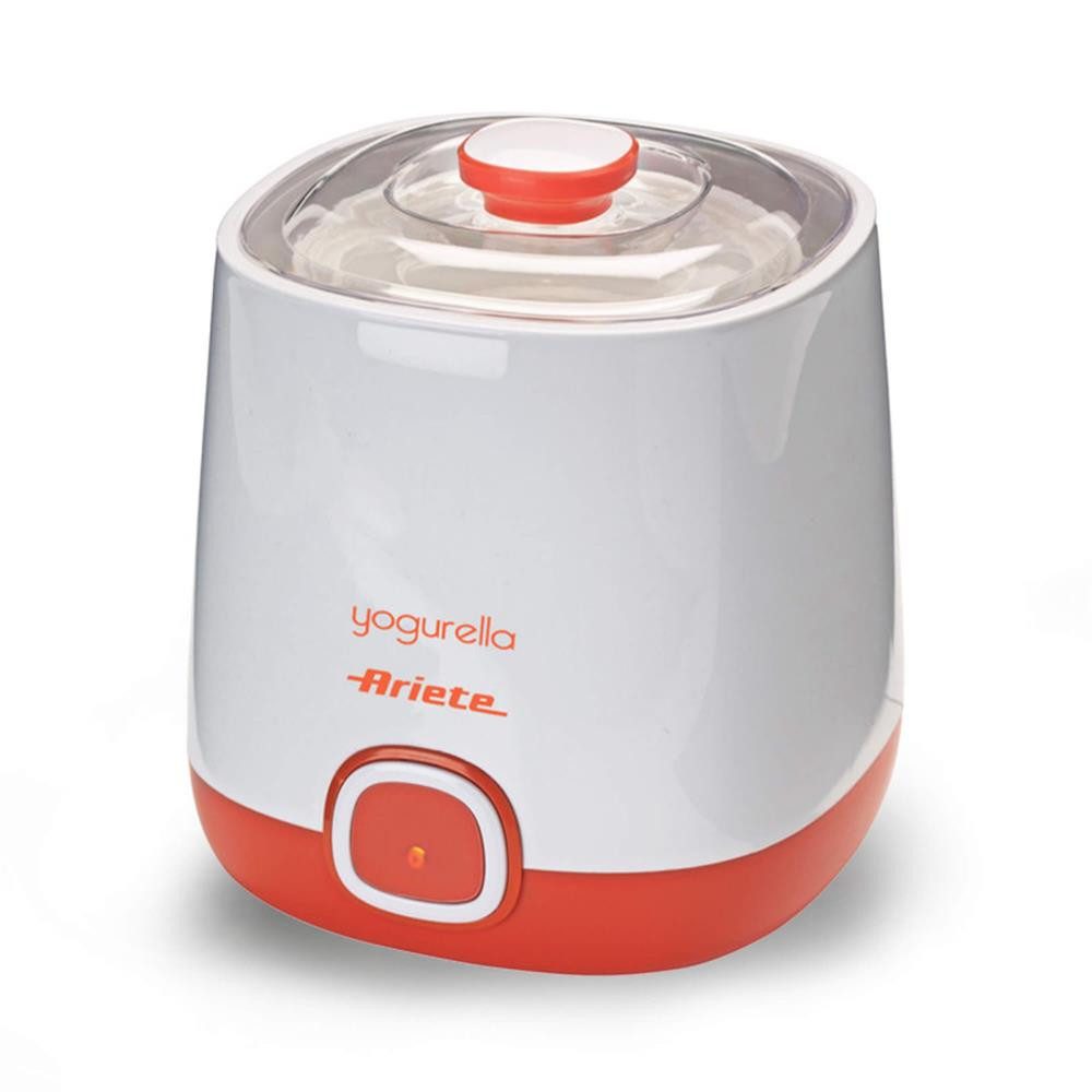 Ariete Joghurtbereiter 0621/1 transparenter Deckel einfache Bedienung Filtereinsatz, 2 Portionsbehälter, je 1000 ml, Joghurtmaker, Filterkorb, Naturjoghurt Fermentiergerät Joghurtmaschine