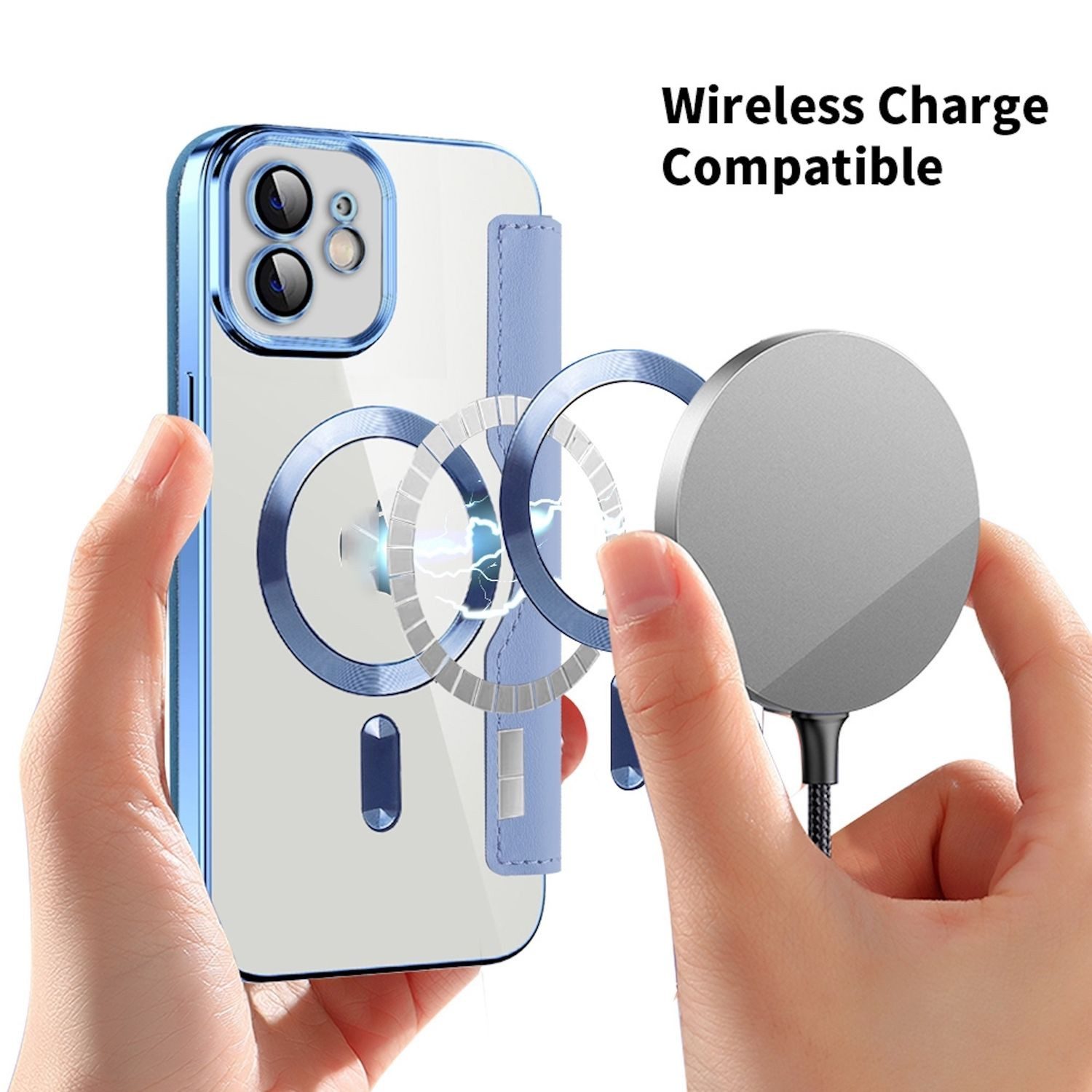 Wigento Handyhülle Für Apple iPhone 17 Pro Max Magsafe RFID 360 Kunstleder Hülle Braun, Magsafe Kunstleder Schutzhülle mit RFID-Schutz und Ständer – Bild 4 von 5