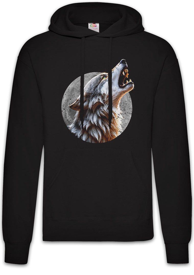 Hoodie Wolf Full Moon Herren Hoodie Mond Wölfe Werwolf Wolves Werewolf