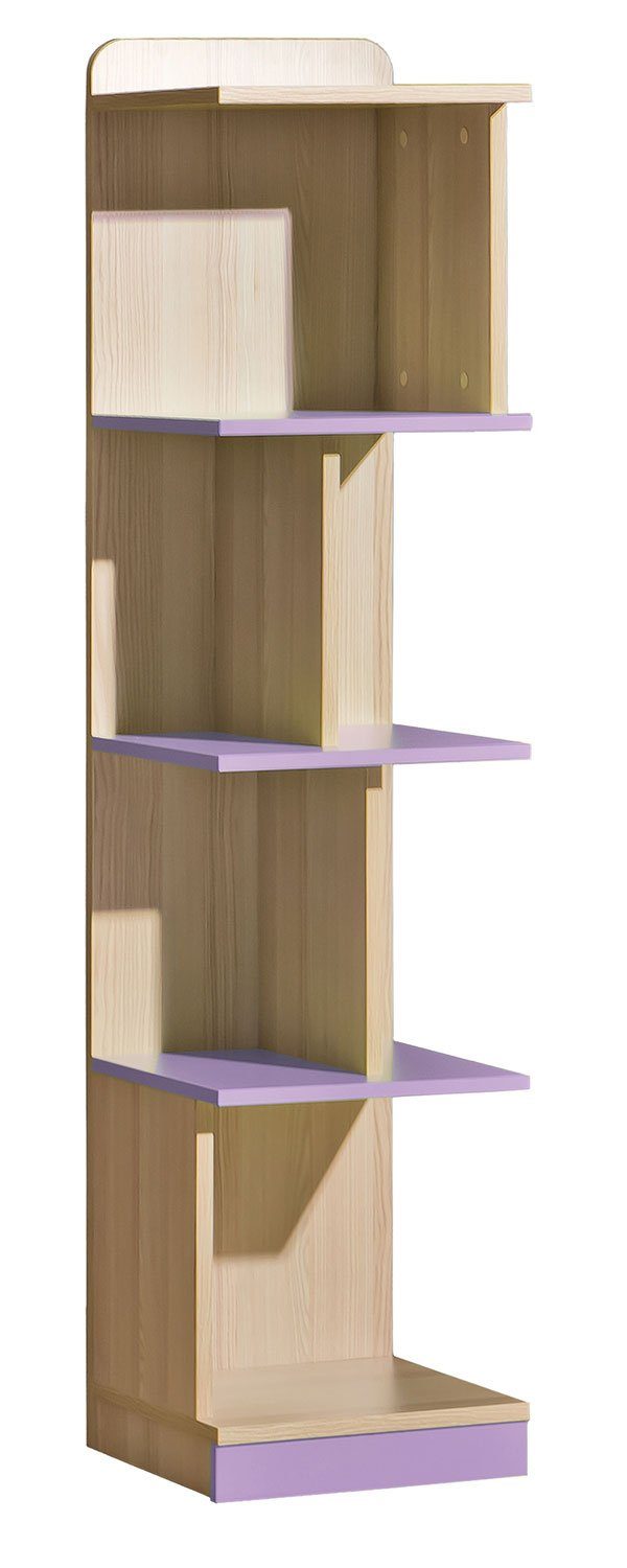 Feldmann-Wohnen Bücherregal Loreto, 35x38x154,5cm Esche Coimbra / violett Esche Coimbra / violett | Esche Coimbra / violett