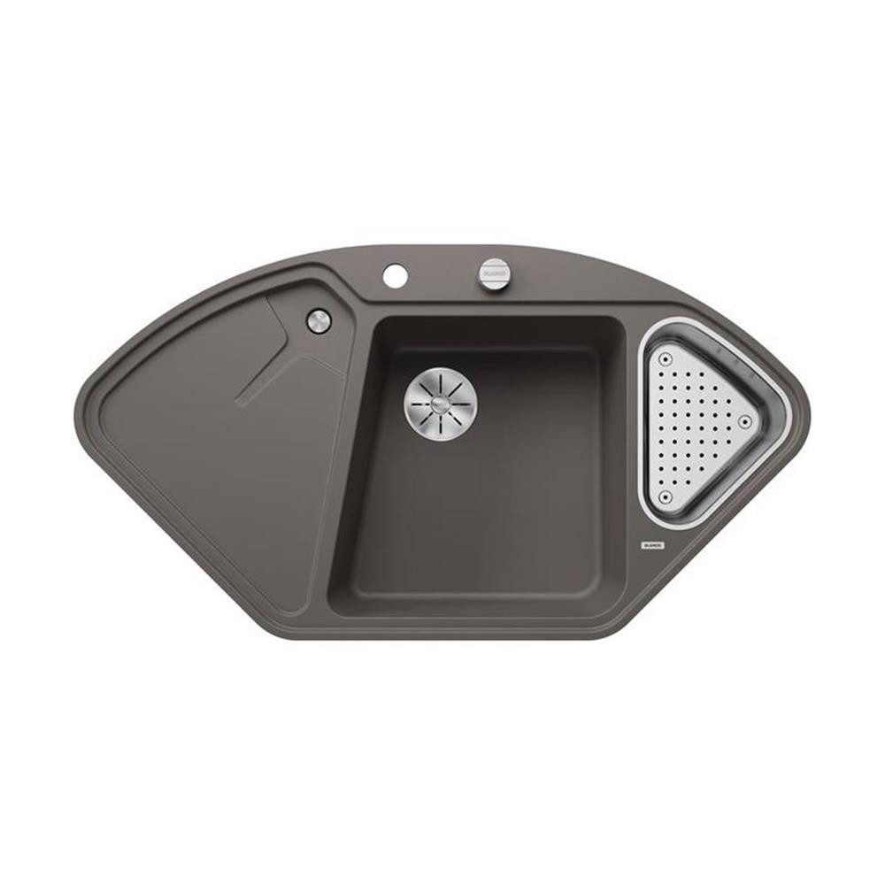 Blanco Granitspüle DELTA II-F Silgranit, InFino Vulkangrau, 104,2/560 cm