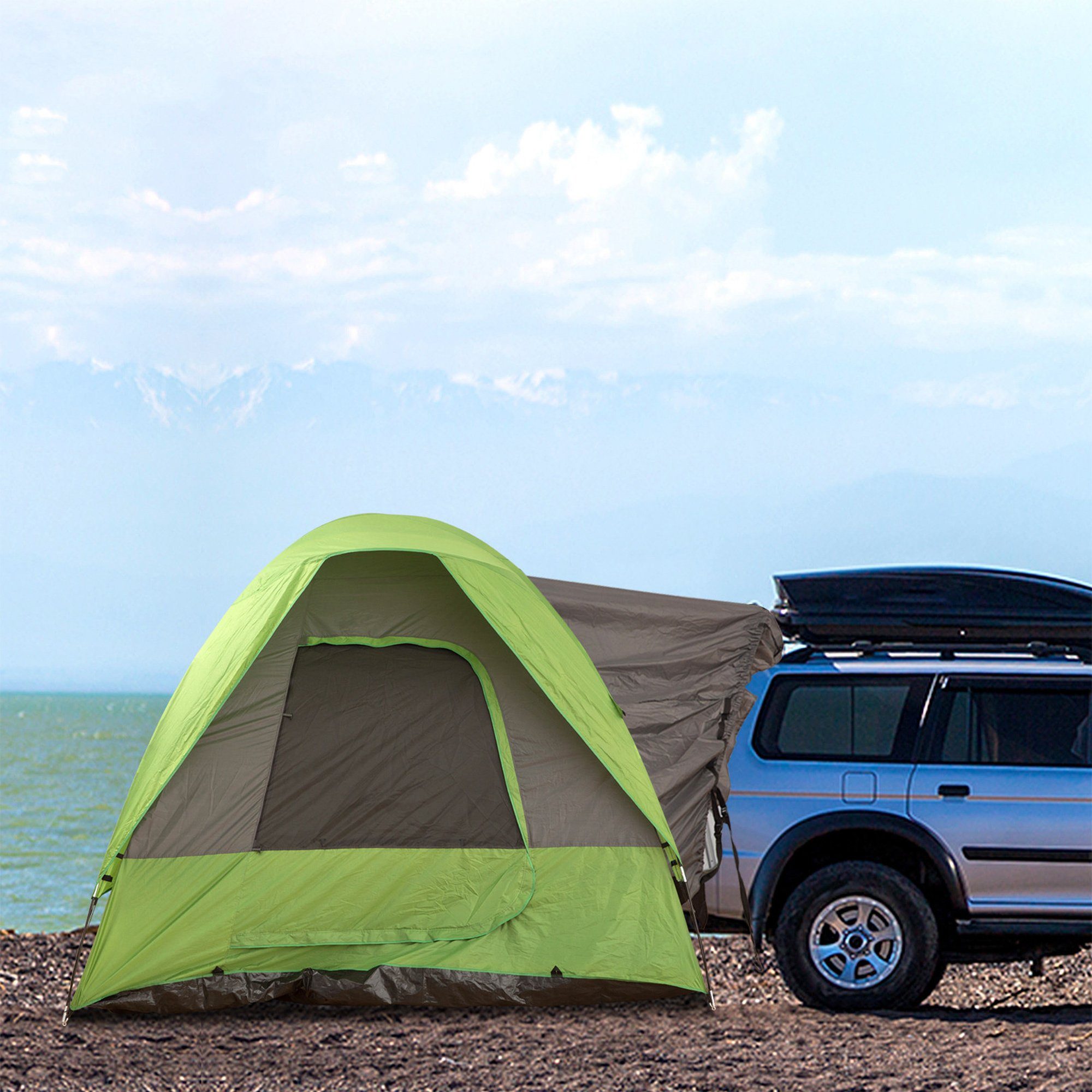 Outsunny Gruppenzelt Campingzelt für 4-5 Personen