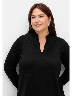 Sheego 2-in-1-Pullover Große Größen mit V-Ausschnitt und Effektgarn