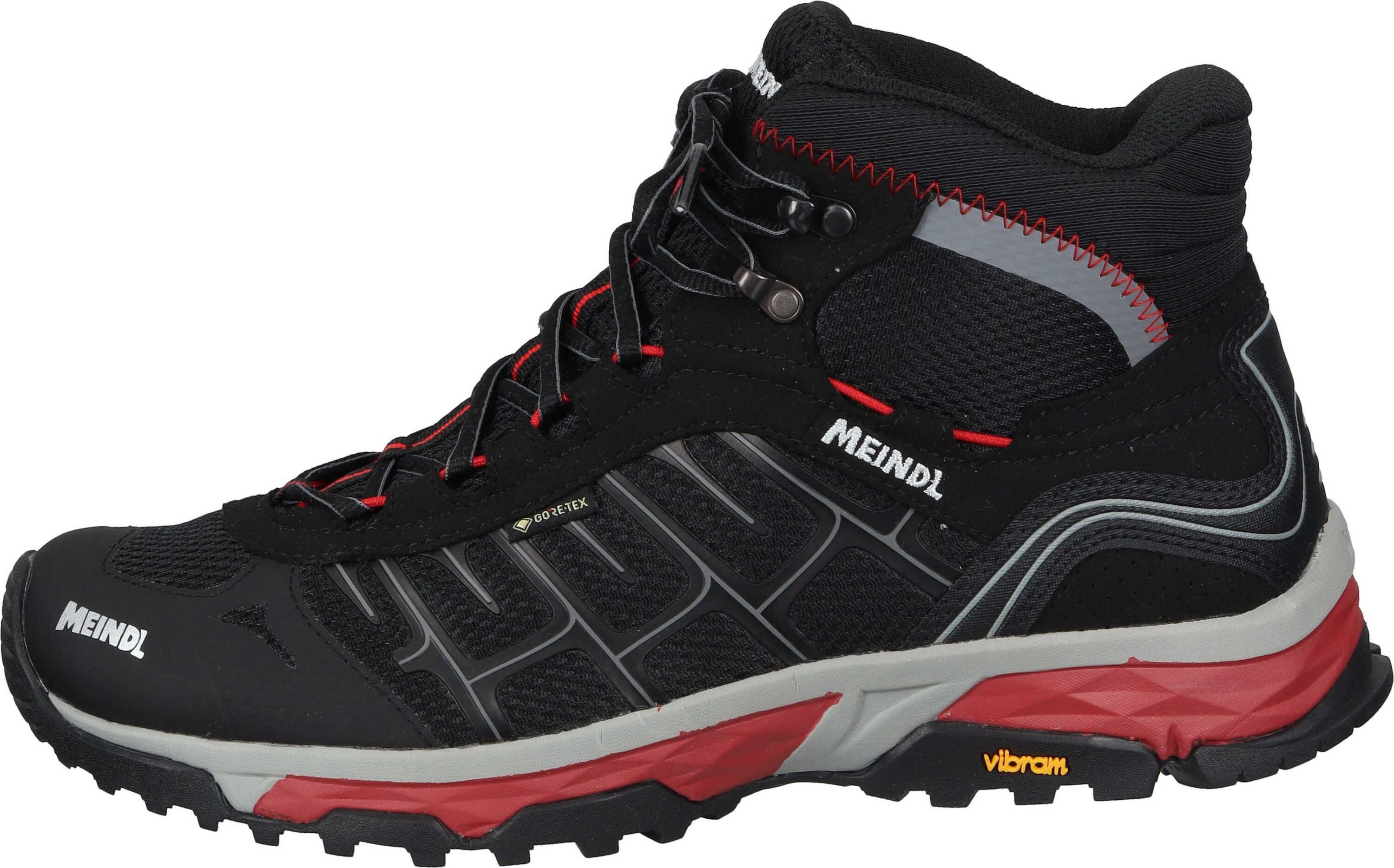 Mesh schwarz/rot aus Outdoor Wanderschuh Meindl