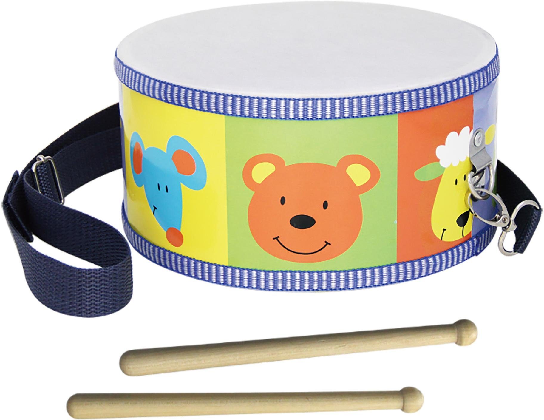 Clifton Spielzeug-Musikinstrument Kindertrommel mit Motiv, mit Kinderlieder CD