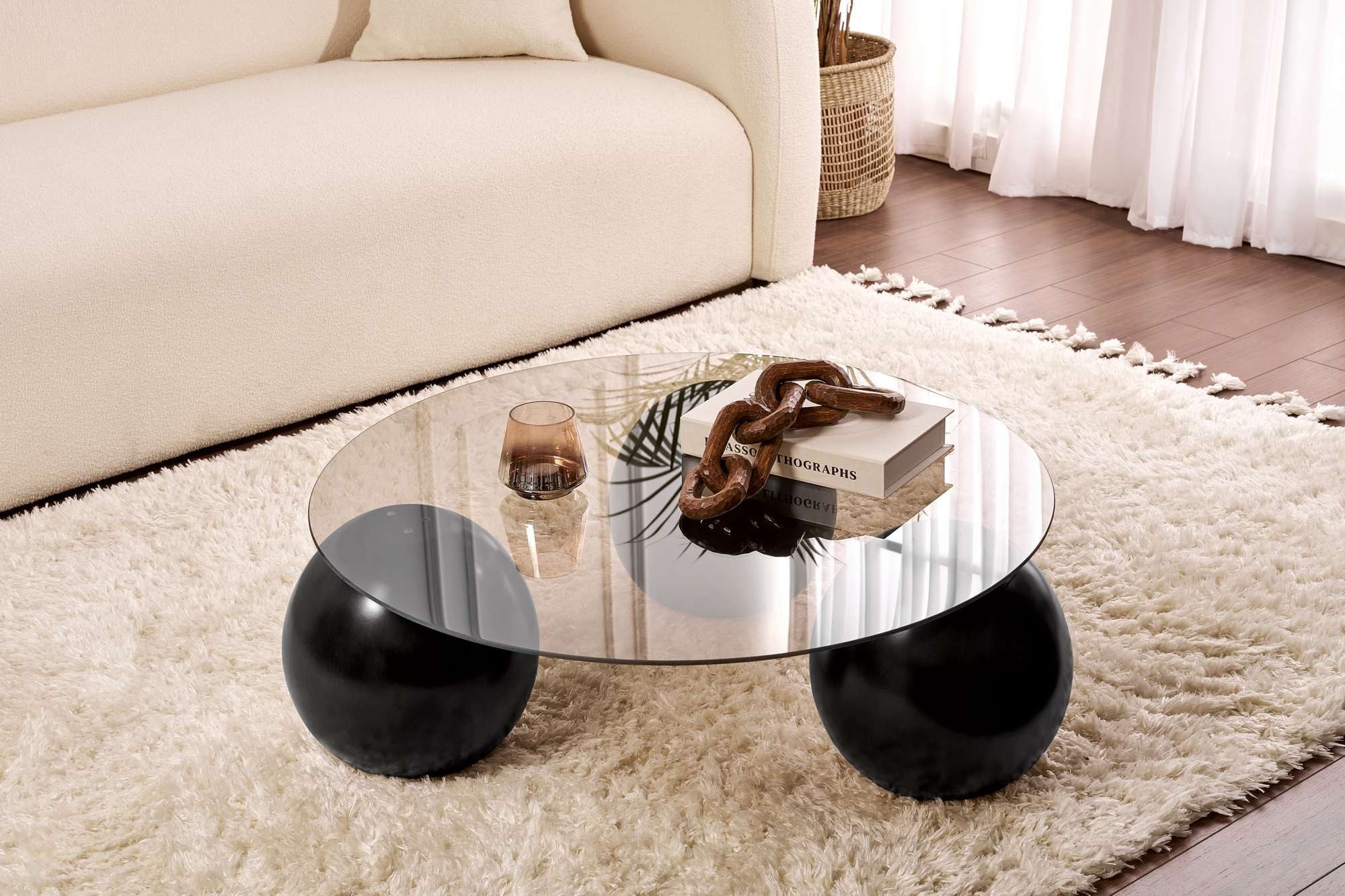 Skye Decor Couchtisch Miro, gehärtetes Glas, modernes, pflegeleicht