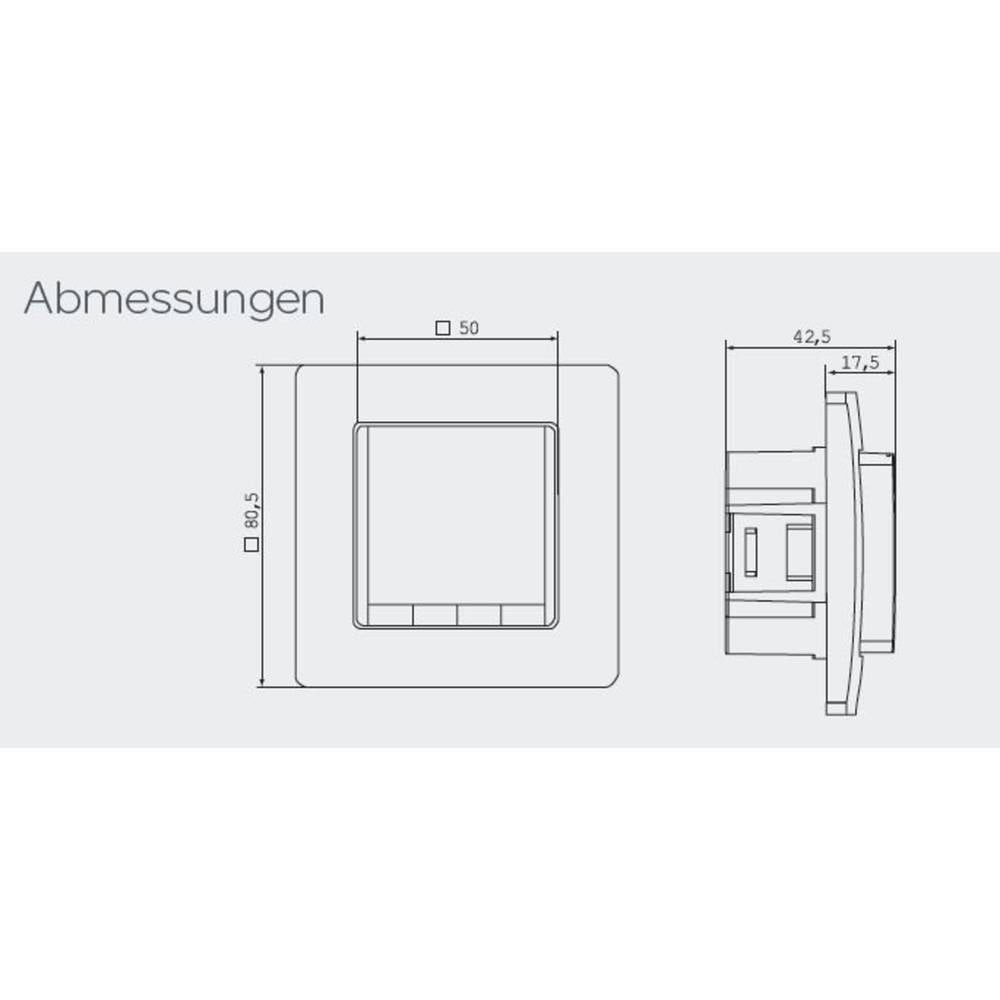 Eberle Raumthermostat FIT 3R, UP-Uhrenthermostat als Raumregler 527 8103 55 100