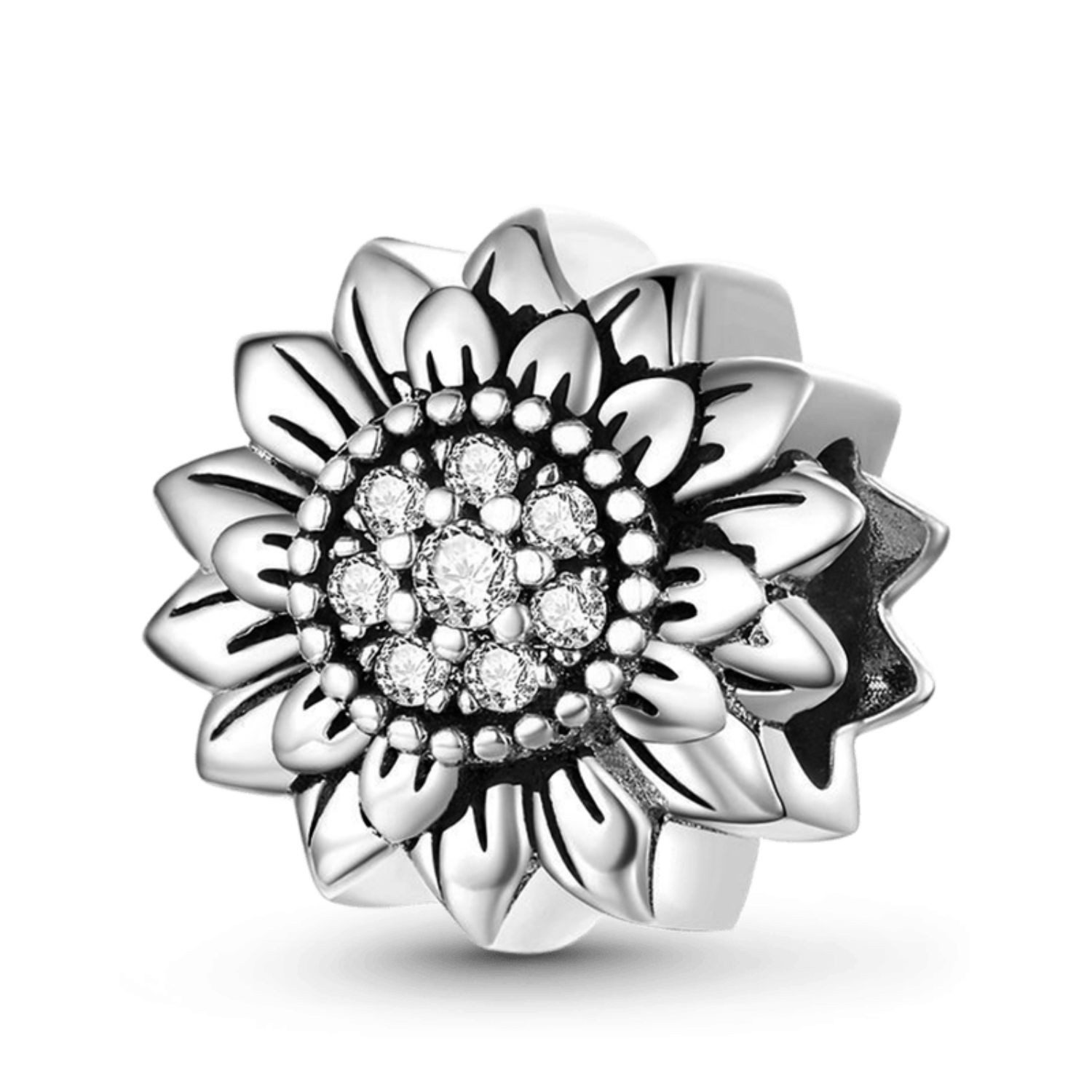Bead Gnoce Charm Sonnenblume FLC143 Silber