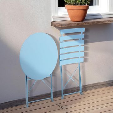 TLGREEN Balkonset, Bistro-Set 3 teilig,Balkonmöbel Klappbar für Terrasse,Garten