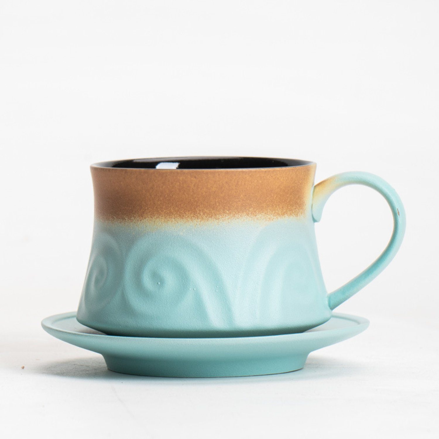 Steingut, Vintage Tasse, Kaffeetasse Porzellan, HOMEIDEAS aus Grün Tasse Keramik,