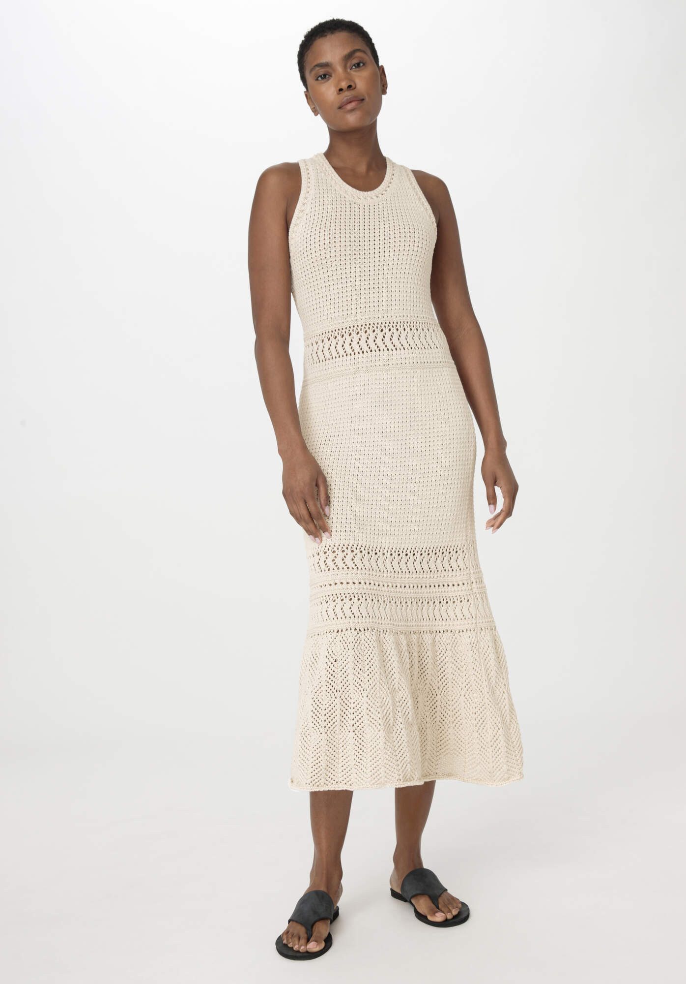 Hessnatur Strickkleid Crochet Slim aus reiner günstig online kaufen