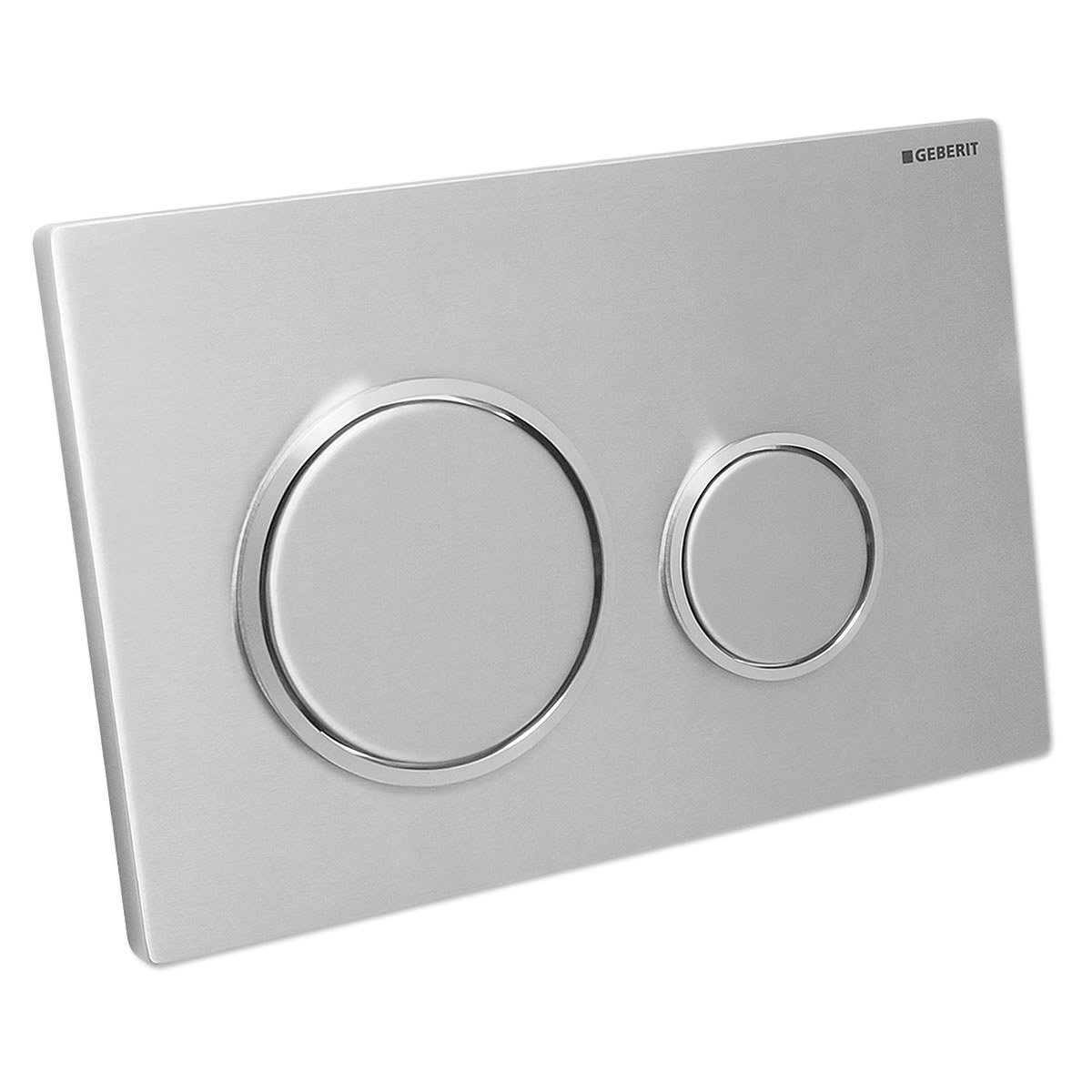 GEBERIT Betätigungsplatten Sigma 20 für 2-Mengen-Spülung edelstahl poliert/gebürstet 115882SN1