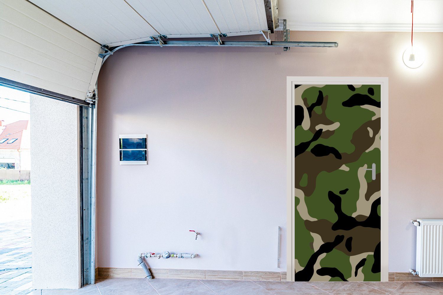 MuchoWow Türtapete Militärisches Tarnungsmuster, Tür, Türaufkleber, für bedruckt, Fototapete cm (1 75x205 Matt, St)