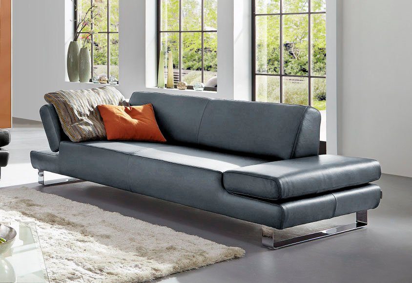 W.SCHILLIG 3-Sitzer taboo Designsofa mit hohem Sitzkomfort, Breite 232cm, Sitztiefe 59cm, mit Normaltiefe, inklusive Armlehnenverstellung