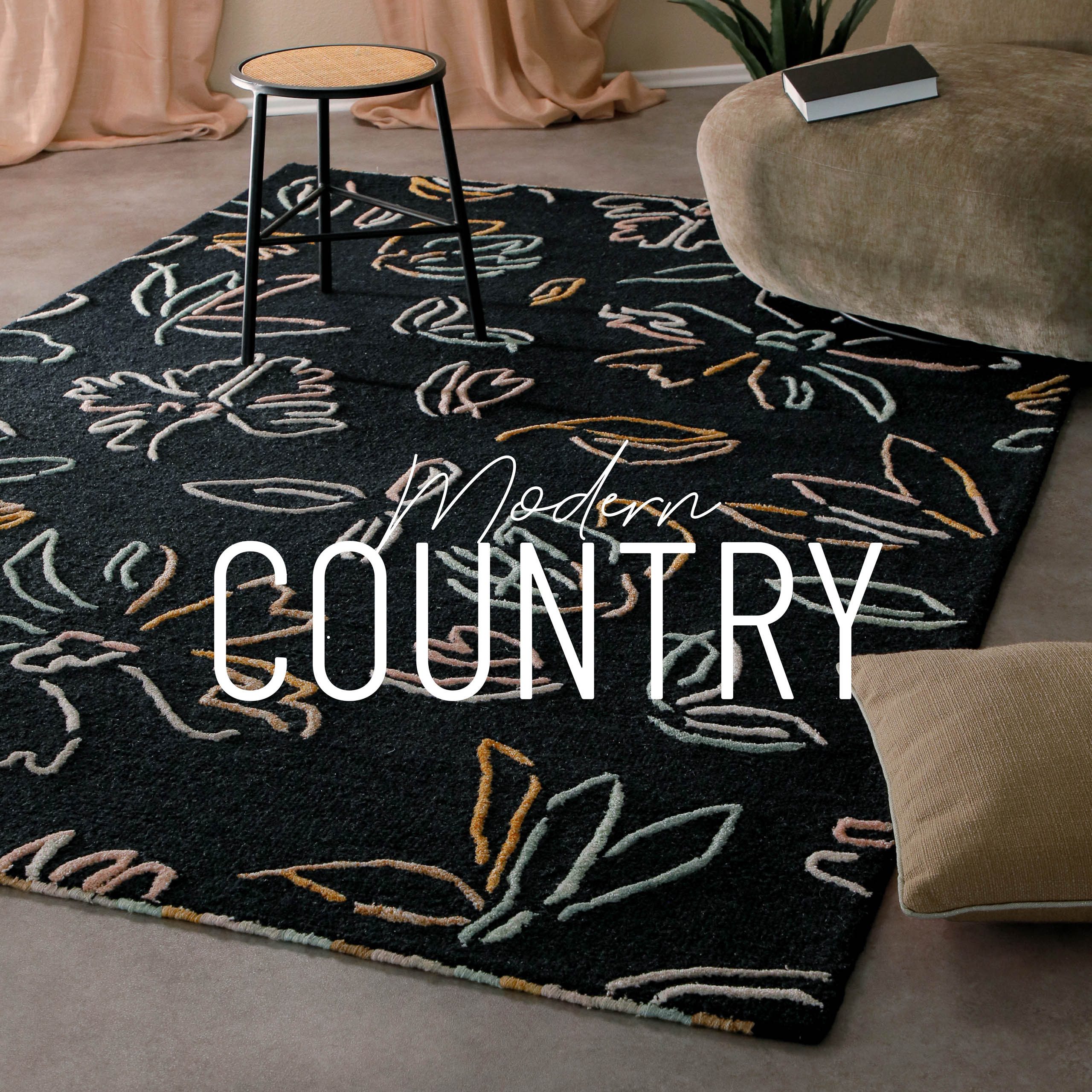 Wecon home Teppich Vee, rechteckig, Höhe: 10 mm, Wollteppich, floral, hochwertig, pflegeleicht, modern, handgetuftet