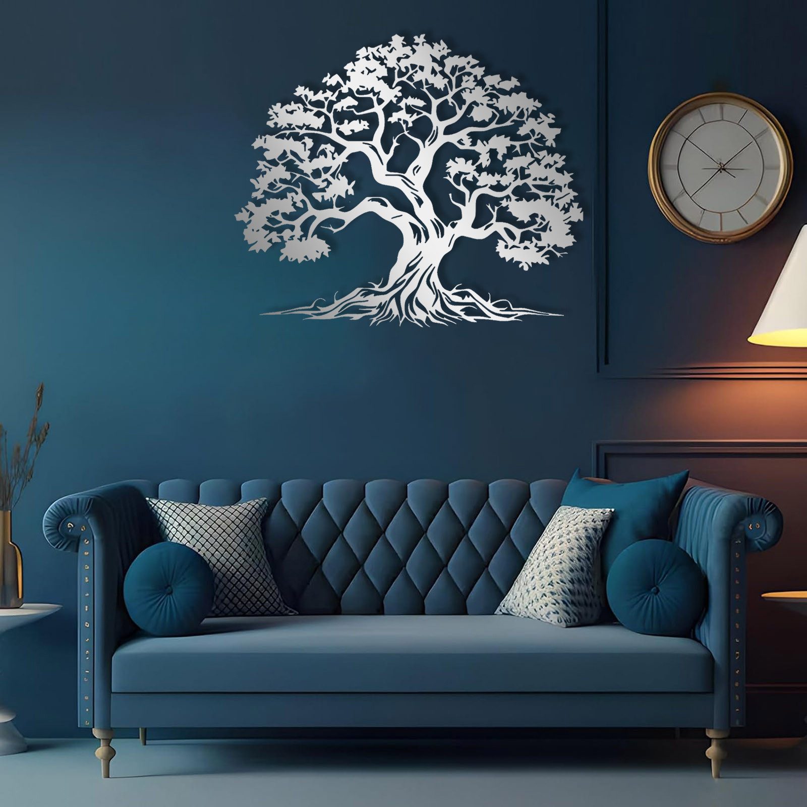 Jumpeak Wanddekoobjekt Metall Baum des Lebens Kunst Wanddekoration,Baum Wanddekoration, Natur, Hergestellt aus Metall,Vier Farben zur Auswahl,2 Größe – Bild 3 von 5