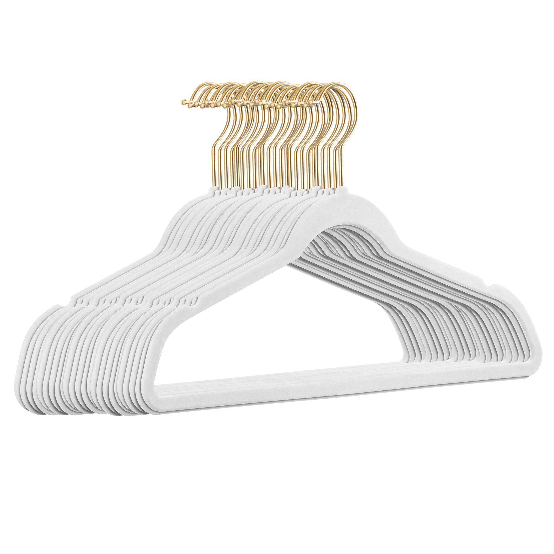 StickandShine Автовешалки 25 Stück Samt Автовешалки mit Gold Haken (25er Set) moderne Bügel
