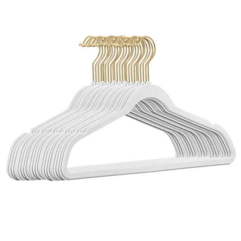 StickandShine Kleiderbügel »25 Stück Samt Kleiderbügel mit Gold Haken in verschiedenen Farben zur Wahl (25er Set) moderne luxus Bügel«