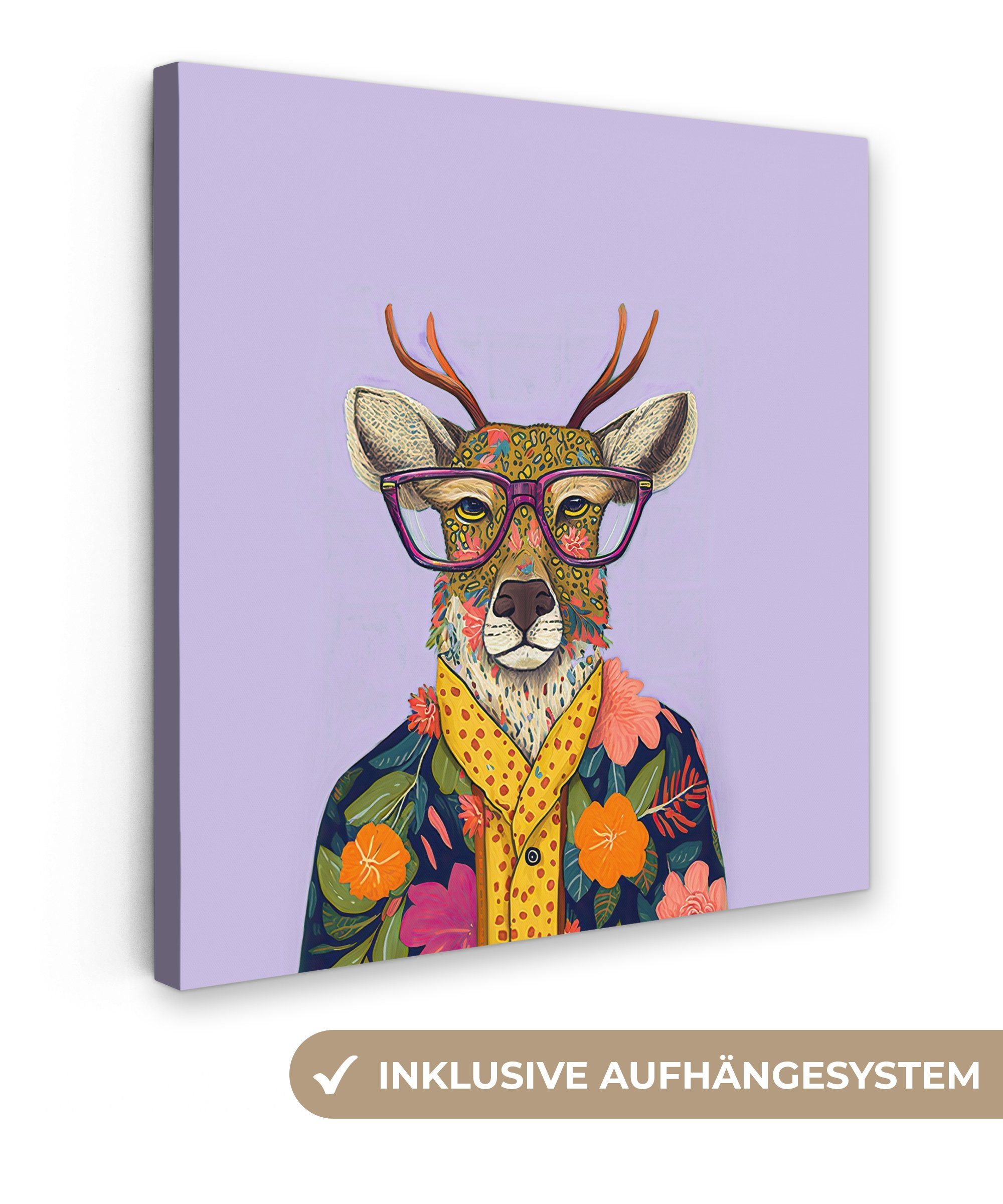 OneMillionCanvasses® Leinwandbild Hirsche - Tiere - günstig online kaufen