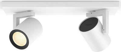 Philips Hue LED Deckenspots »White & Col. Amb. Argenta Spot 2 flg.«, Smart Home, Leuchtmittel wechselbar, Farbwechsler, Synchronisieren Sie Ihr Licht mit Musik/ Filmen und Spielen