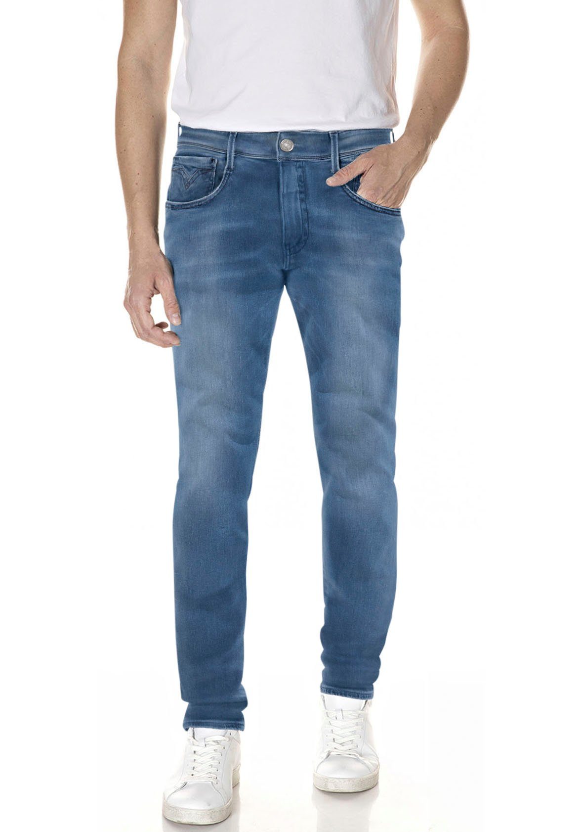 Slim-fit-Jeans ANBASS Replay light-blue