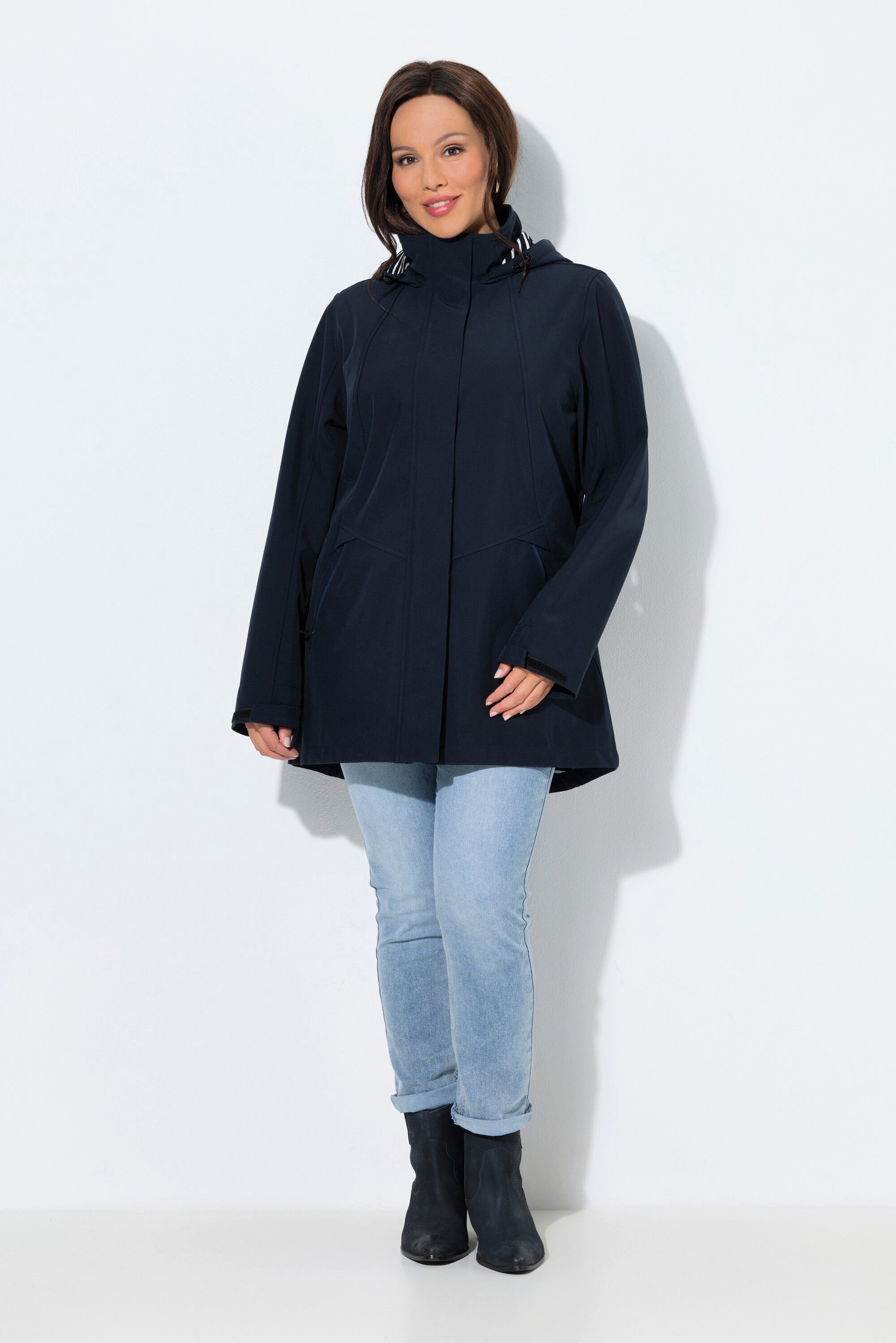 Softshelljacke HYPRAR Softshelljacke A-Linie wasserdicht Kapuze