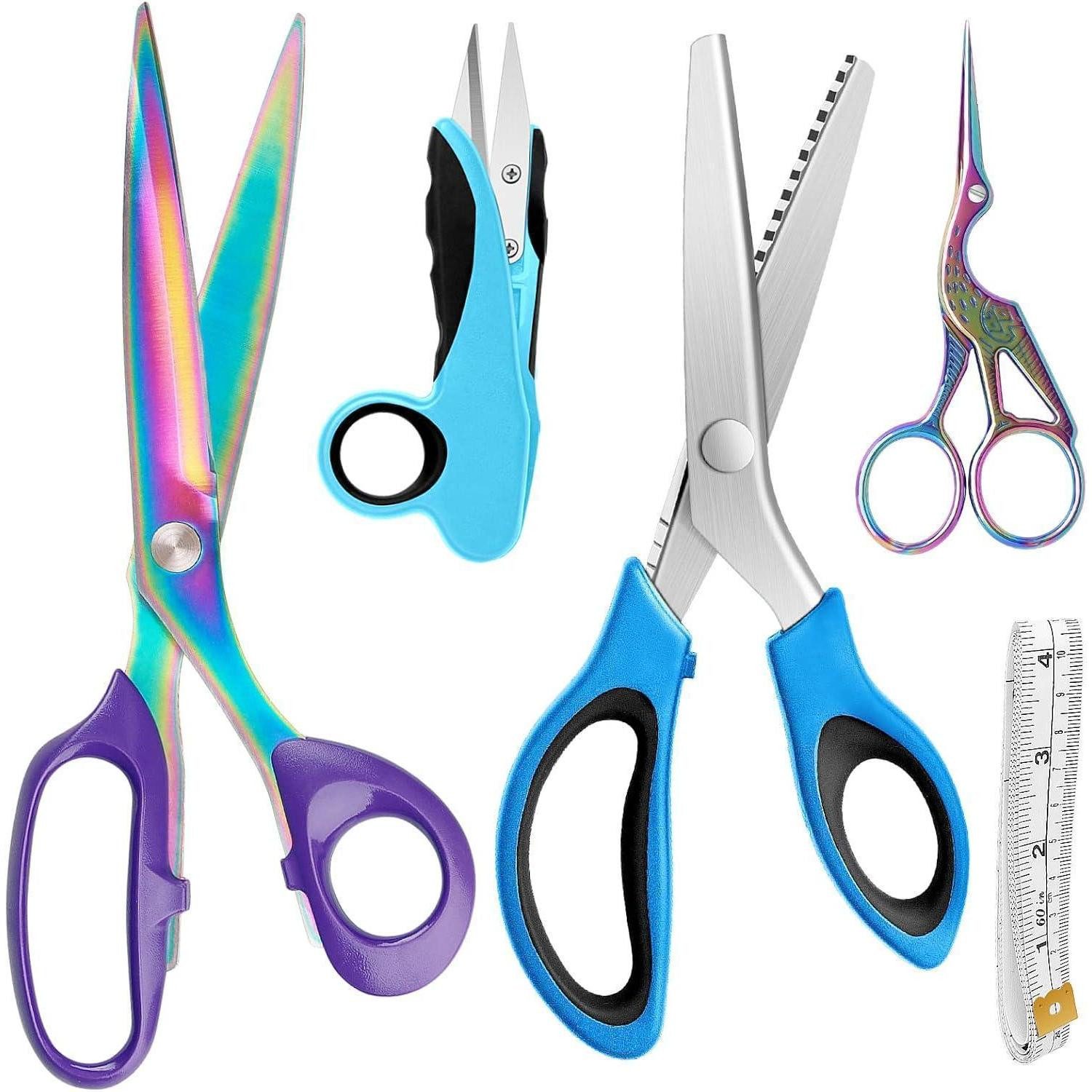 LuxusKollektion Scheren-Set Nähset mit Edelstahlklingen, bequemer Griff, 5-teilig