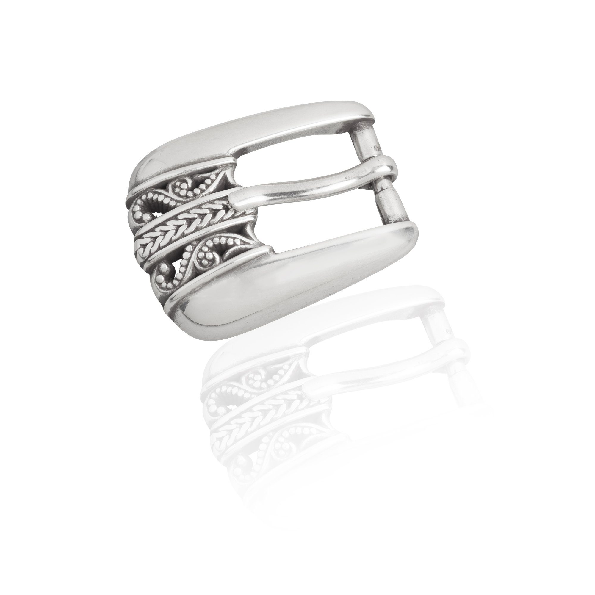 Gürtelschnalle 20mm Metall Silber - Buckle Decore - 333607520020