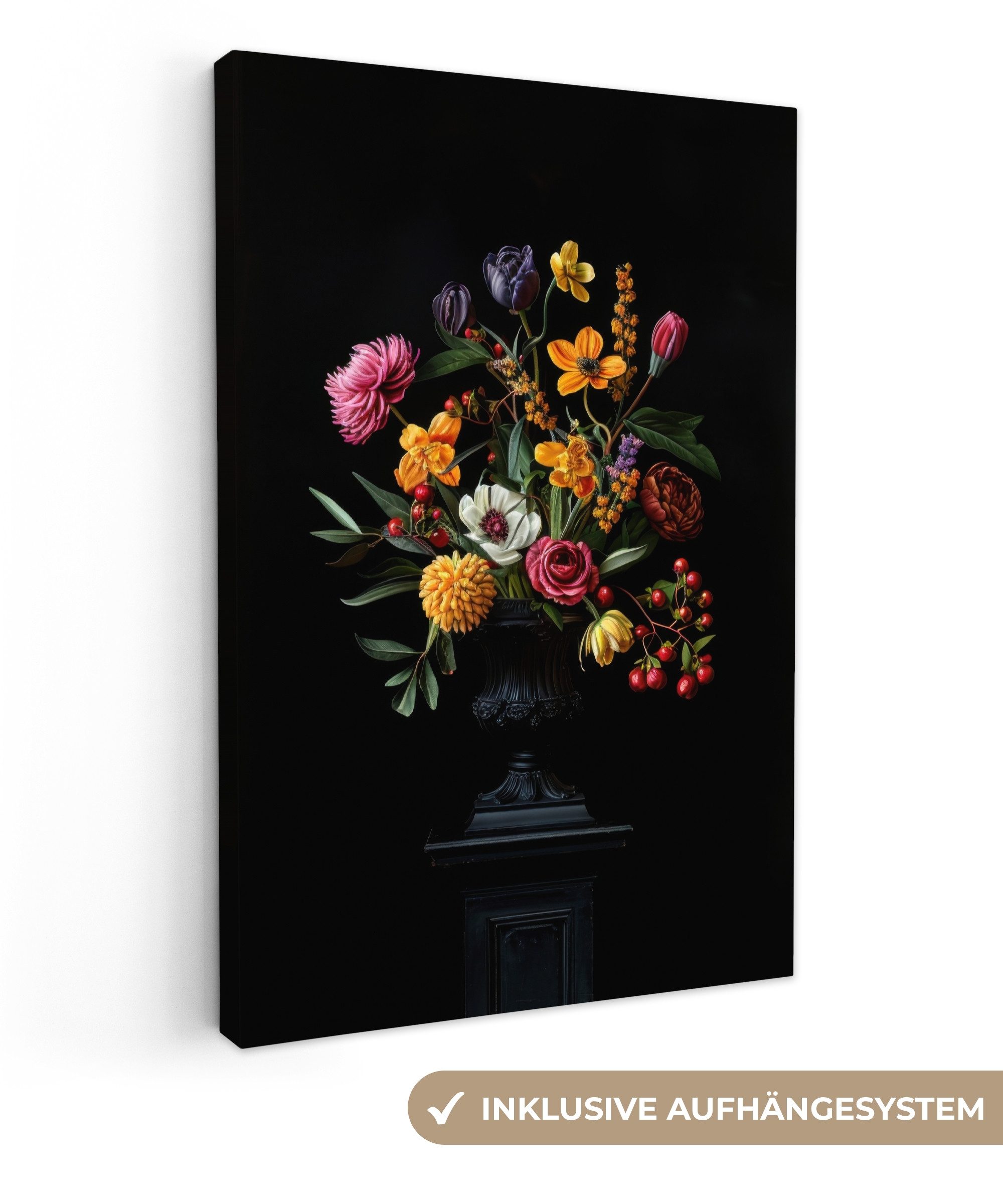 OneMillionCanvasses® Leinwandbild Ornamental - Blumenstrauß - günstig online kaufen