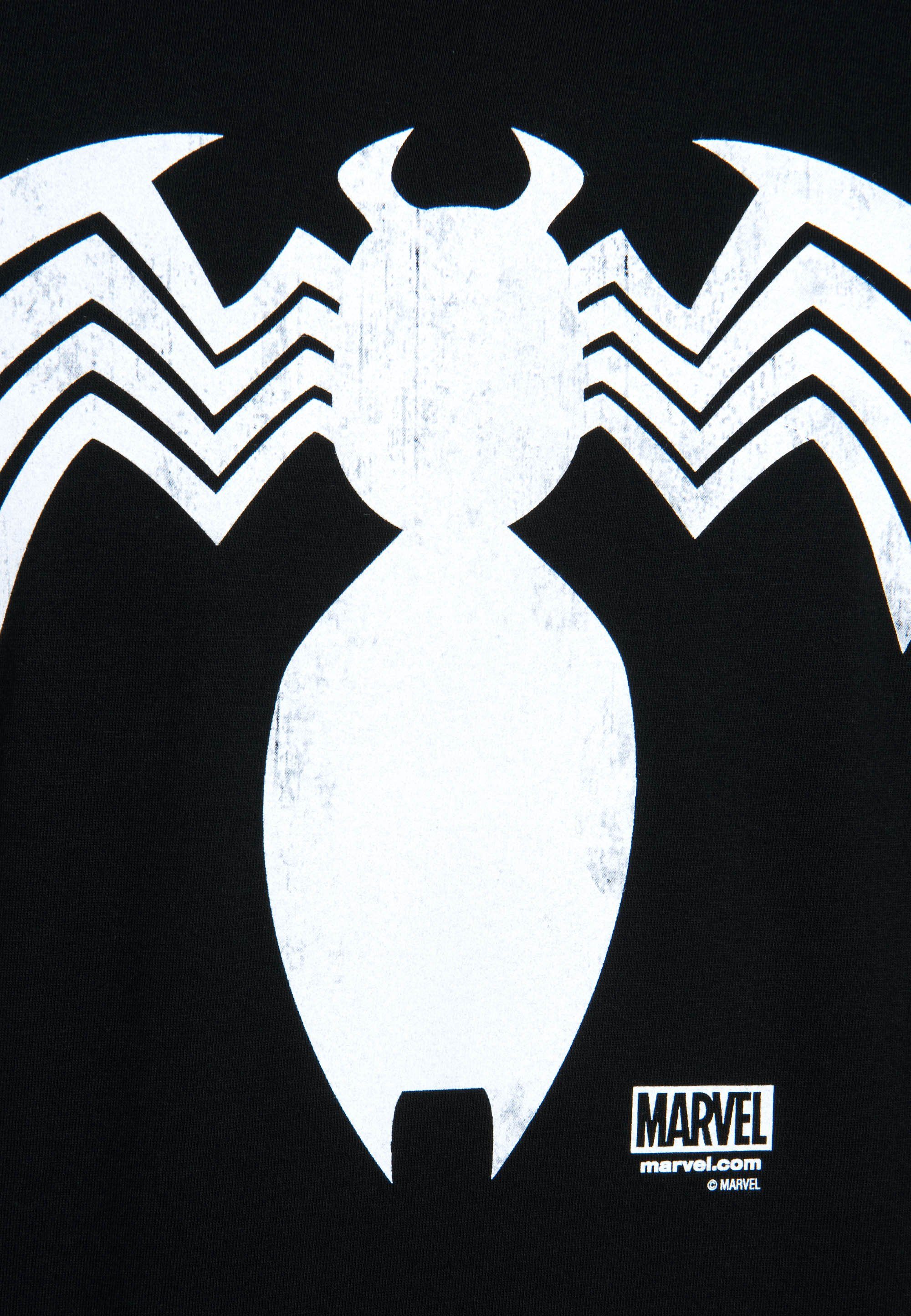 LOGOSHIRT T-Shirt Front-Print Venom mit coolem