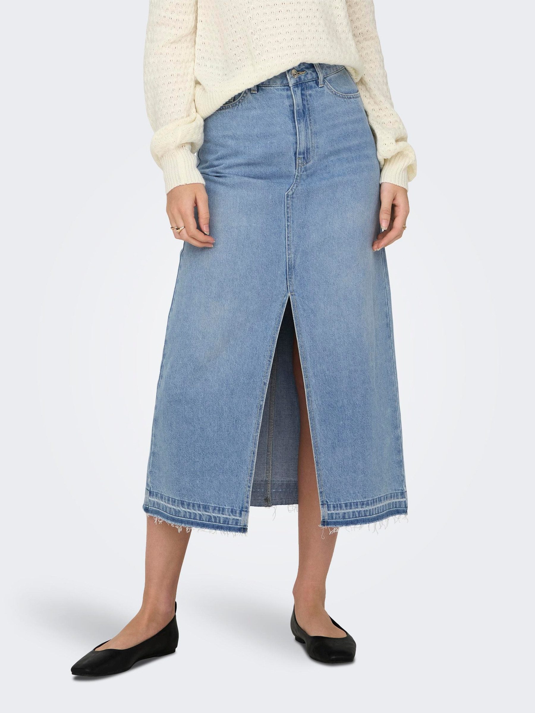 JACQUELINE de YONG Sommerrock Maxi Jeans günstig online kaufen
