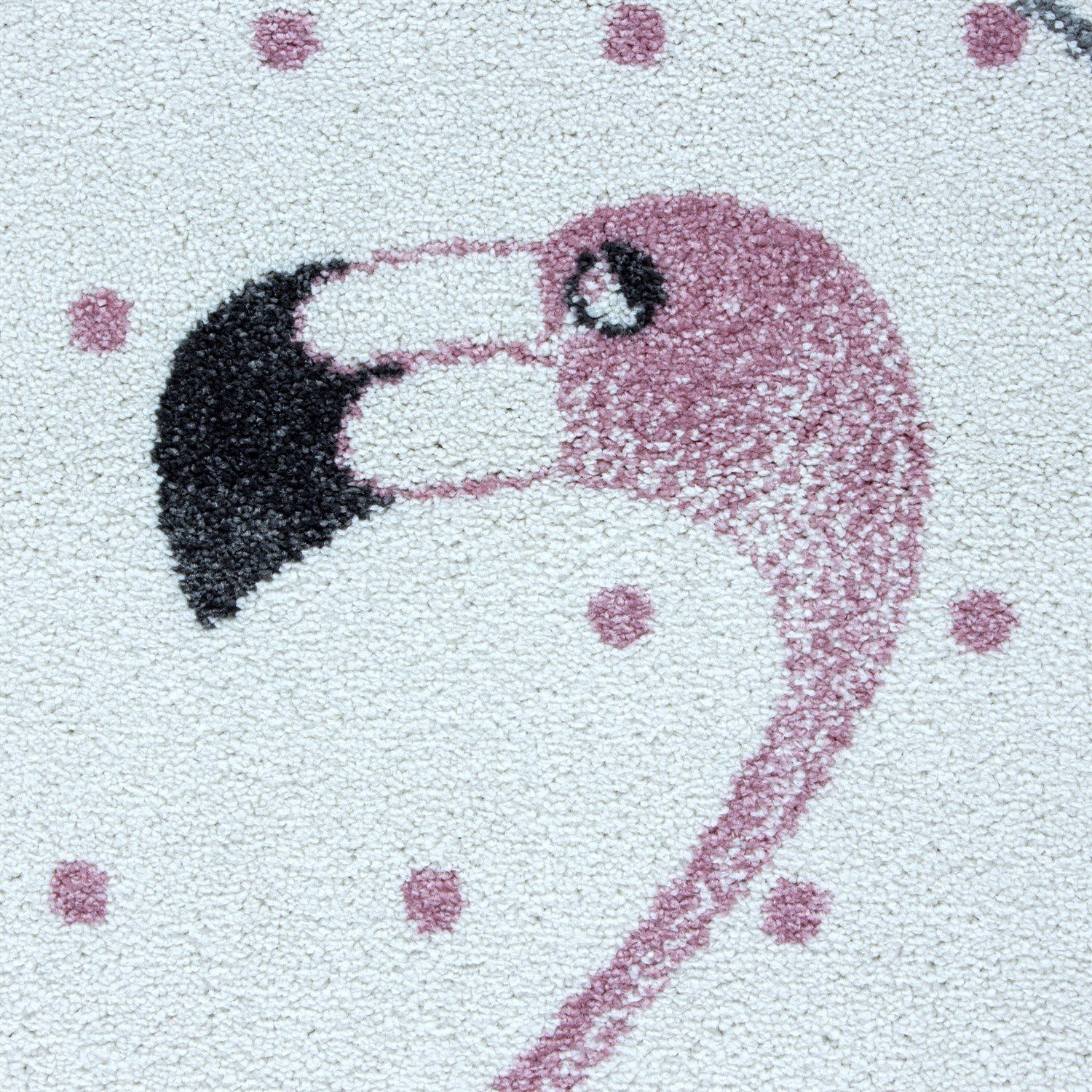 rosa Kinderzimmer, Miovani Kinderteppich Kurzflorteppich Flamingo Kinderteppich