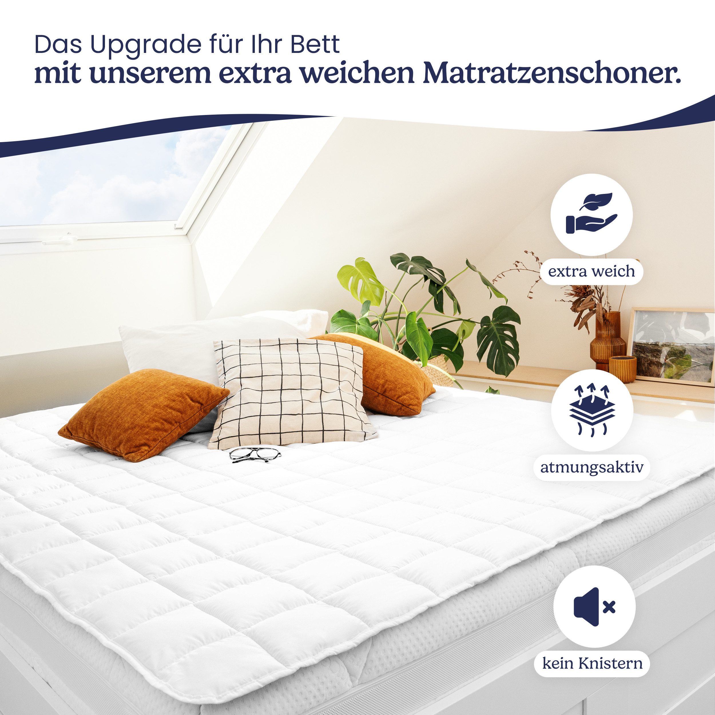 Matratzenschoner Matratzenschutz - Matratzenauflage viele Größen zum Matrat günstig online kaufen