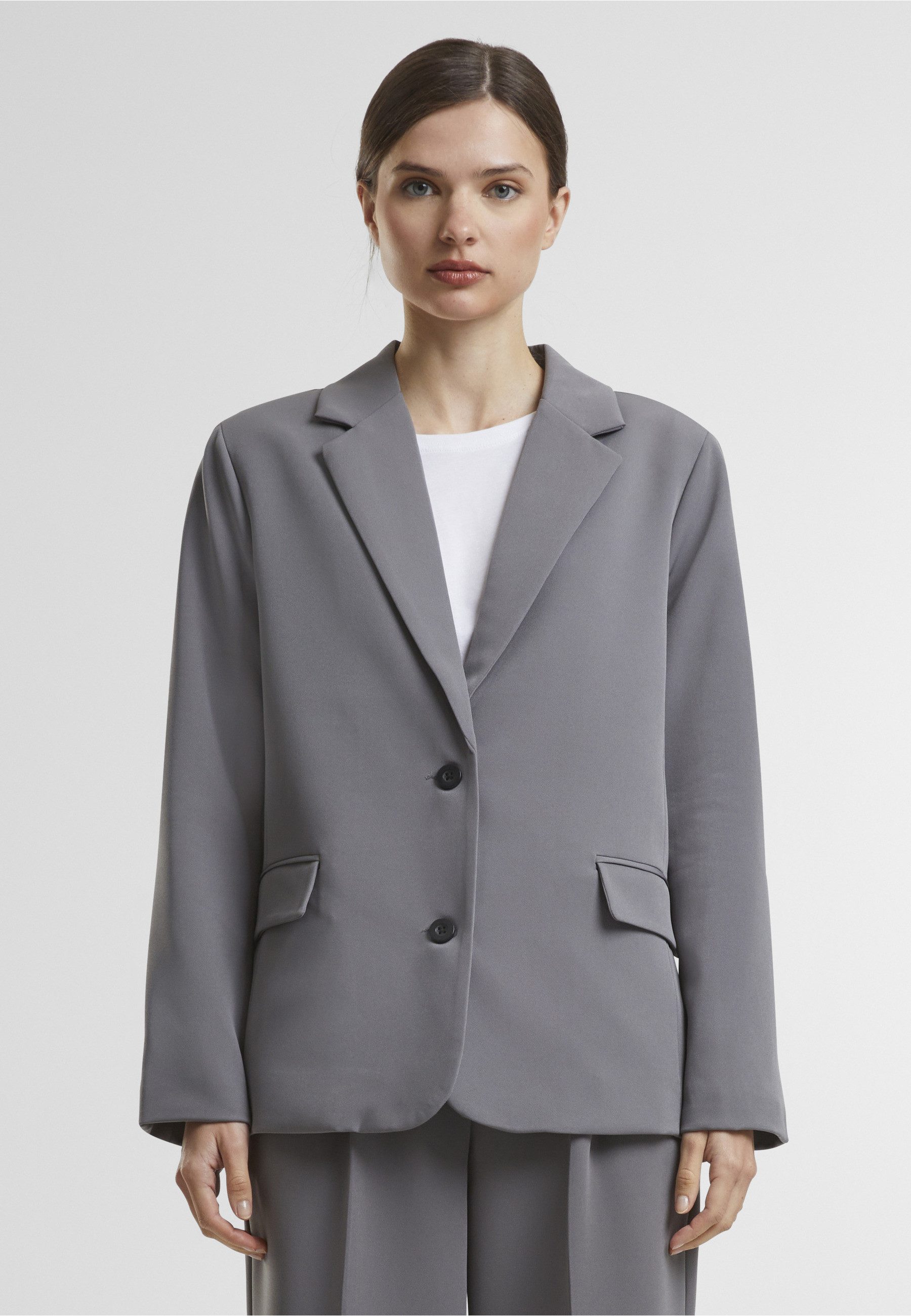 URBAN CLASSICS Allwetterjacke Urban Classics Ladies Long Blazer (1-St)