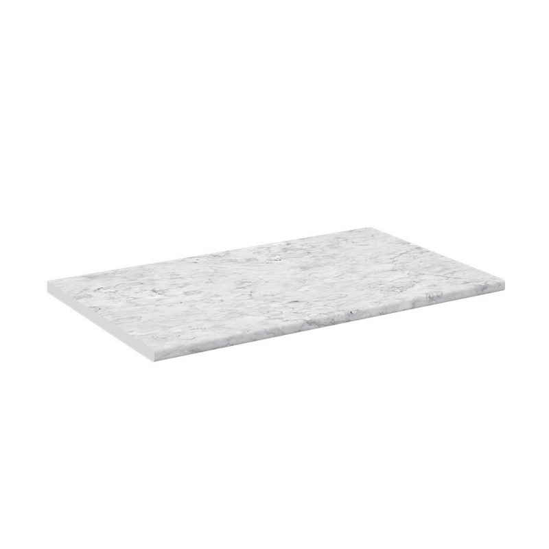 Vicco Unterschrank Küchenarbeitsplatte Marmor Weiß 100 cm