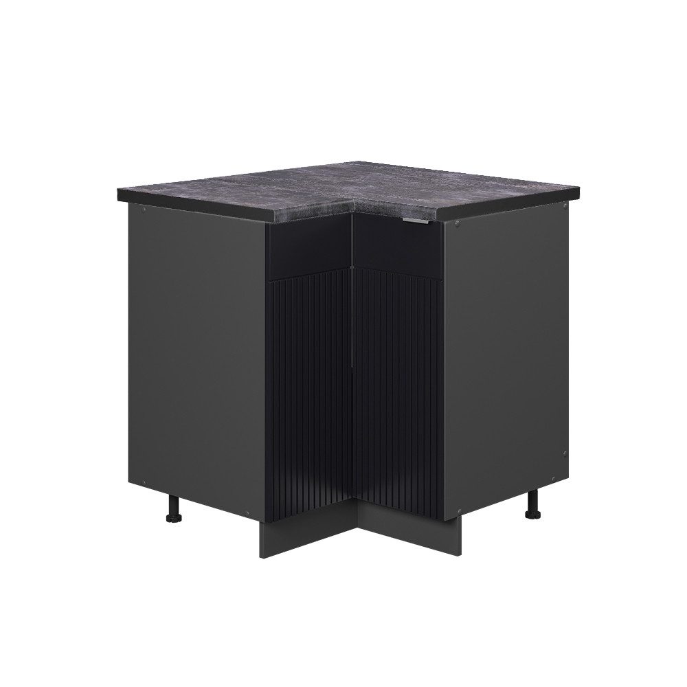 Vicco Eckunterschrank Fame-Line, Schwarz gestreift/Anthrazit, 80.5 günstig online kaufen