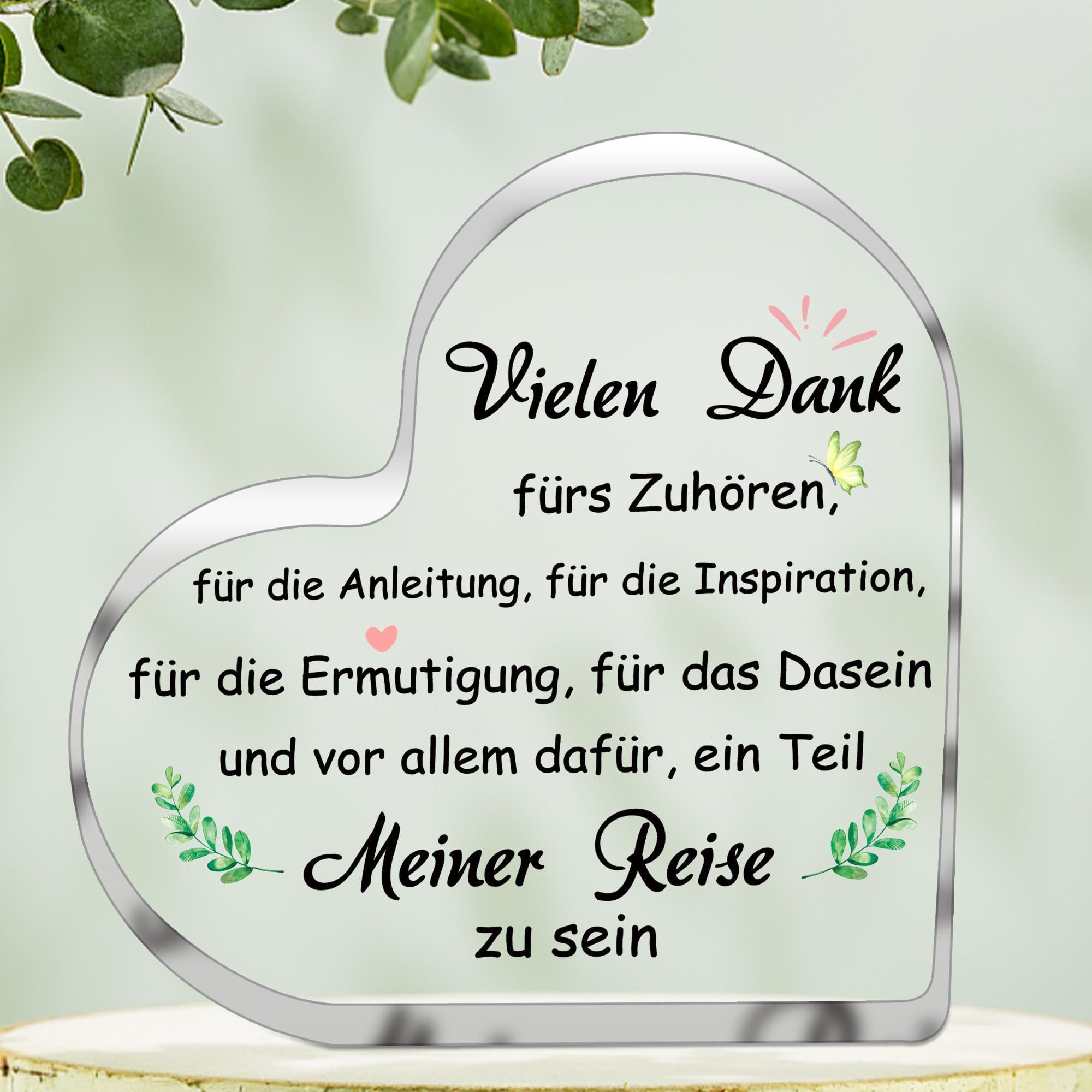 FOUORTUNATE-BEE Dekoobjekt Acryl-Deko als Dankeschön für Frauen, Lehrer und Kollegen, Stilvolle Tischdekoration für Zuhause oder das Büro