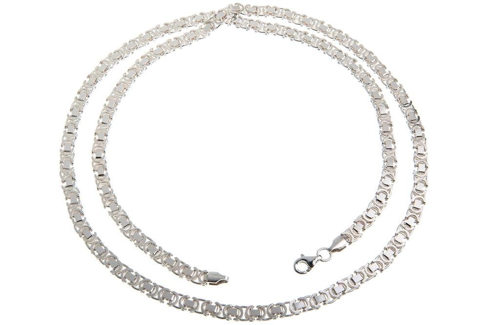 Silberkettenstore Silberkette Königskette, flach 4,6mm - 925 Silber, Länge wählbar von 40-100cm