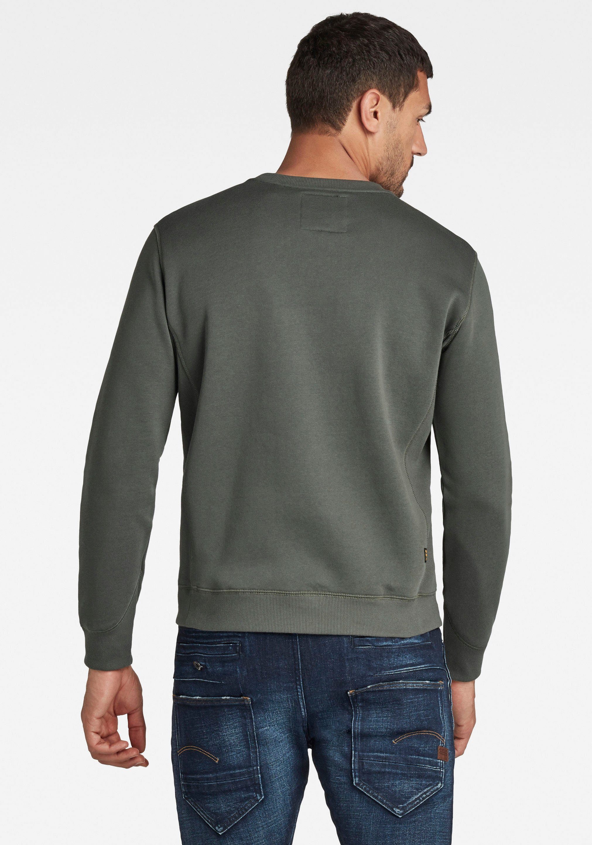 G-STAR Sweatshirt Premium Core Pacior Sweat mit Ripp-Seiteneinsätzen günstig online kaufen